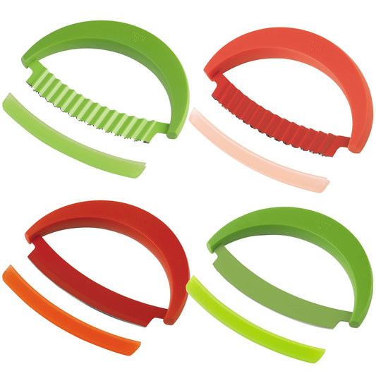 KUHN RIKON Krinkle or Mezzaluna Knife, Red or Green