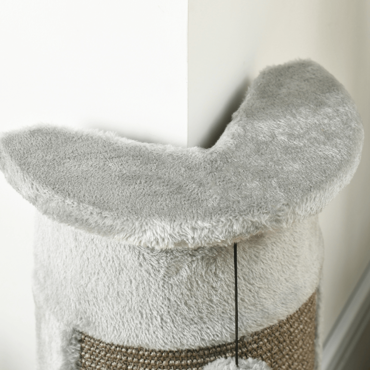 Corner 58cm Cat Scratching Post with Covered Plush, Sisal Rope & Toy Balls