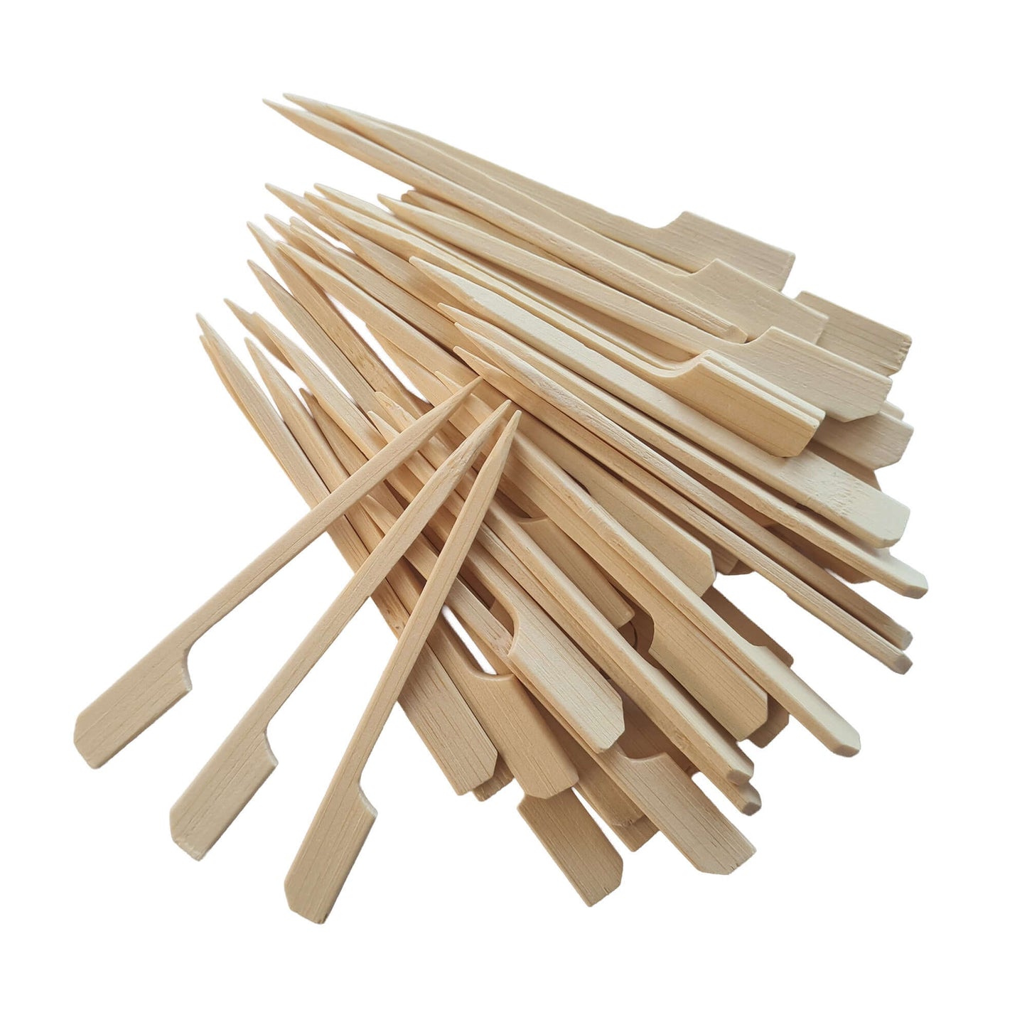 9cm Bamboo Paddle Skewers - Pack of 50 | Bamboo Cocktail Picks for Kebabs, Burgers, Appetisers, Fruit, BBQ & Crafts (50, 9cm / 3½ Inch)