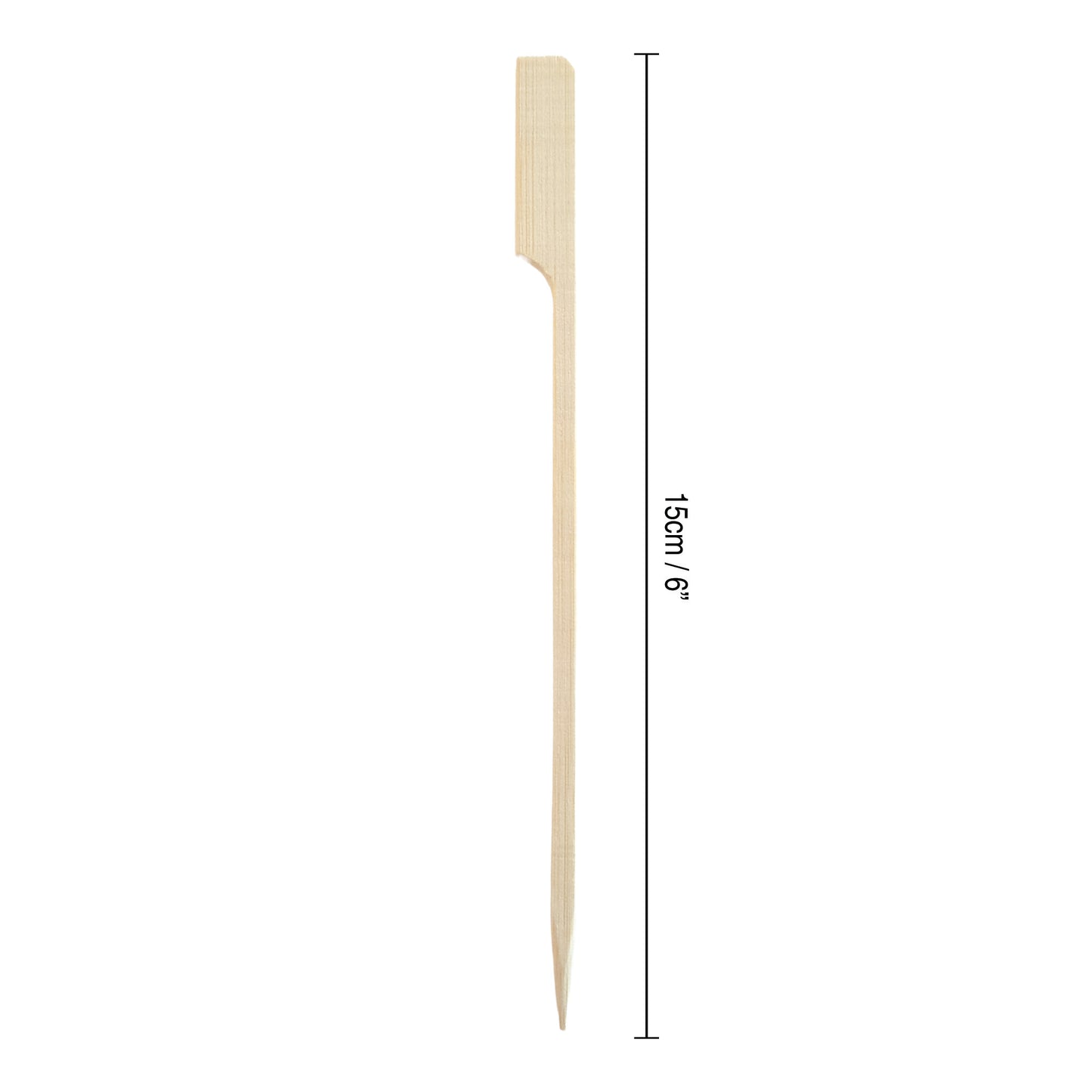 15cm Bamboo Paddle Skewers - Pack of 50 | Bamboo Cocktail Picks for Kebabs, Burgers, Appetisers, Fruit, BBQ & Crafts (50, 15cm / 6 Inch)