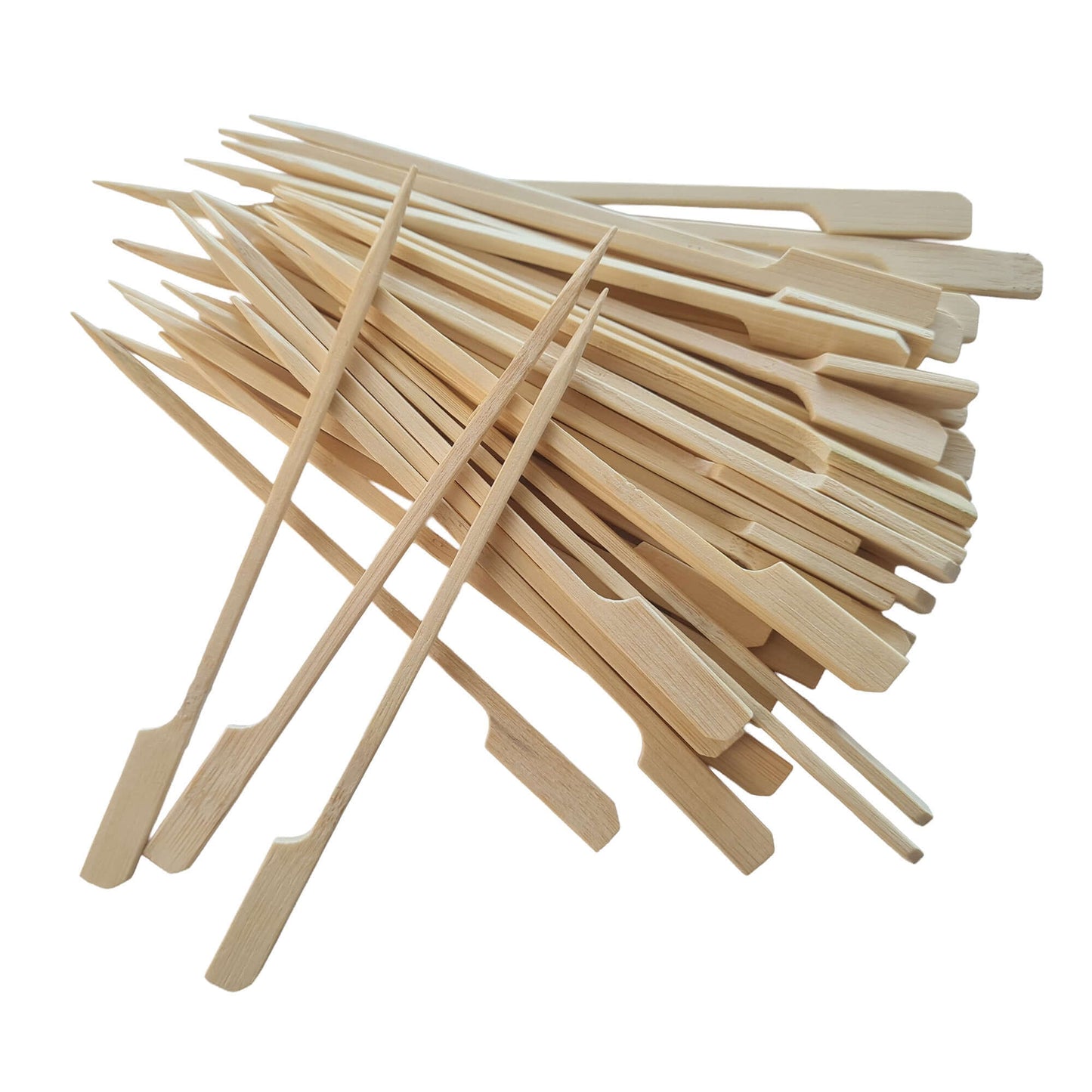 15cm Bamboo Paddle Skewers - Pack of 50 | Bamboo Cocktail Picks for Kebabs, Burgers, Appetisers, Fruit, BBQ & Crafts (50, 15cm / 6 Inch)