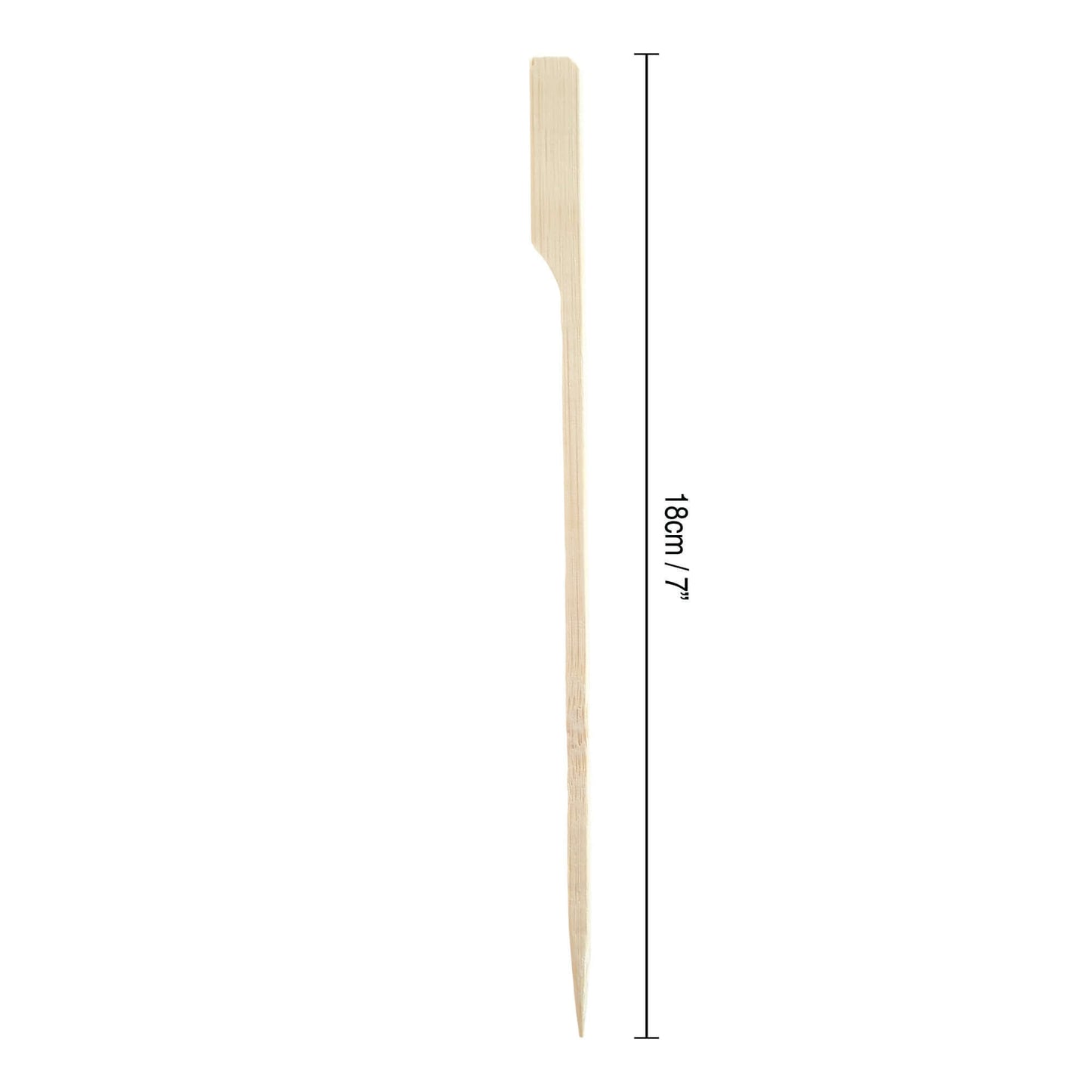 18cm Bamboo Paddle Skewers - Pack of 50 | Bamboo Cocktail Picks for Kebabs, Burgers, Appetisers, Fruit, BBQ & Crafts (50, 18cm / 7 Inch)