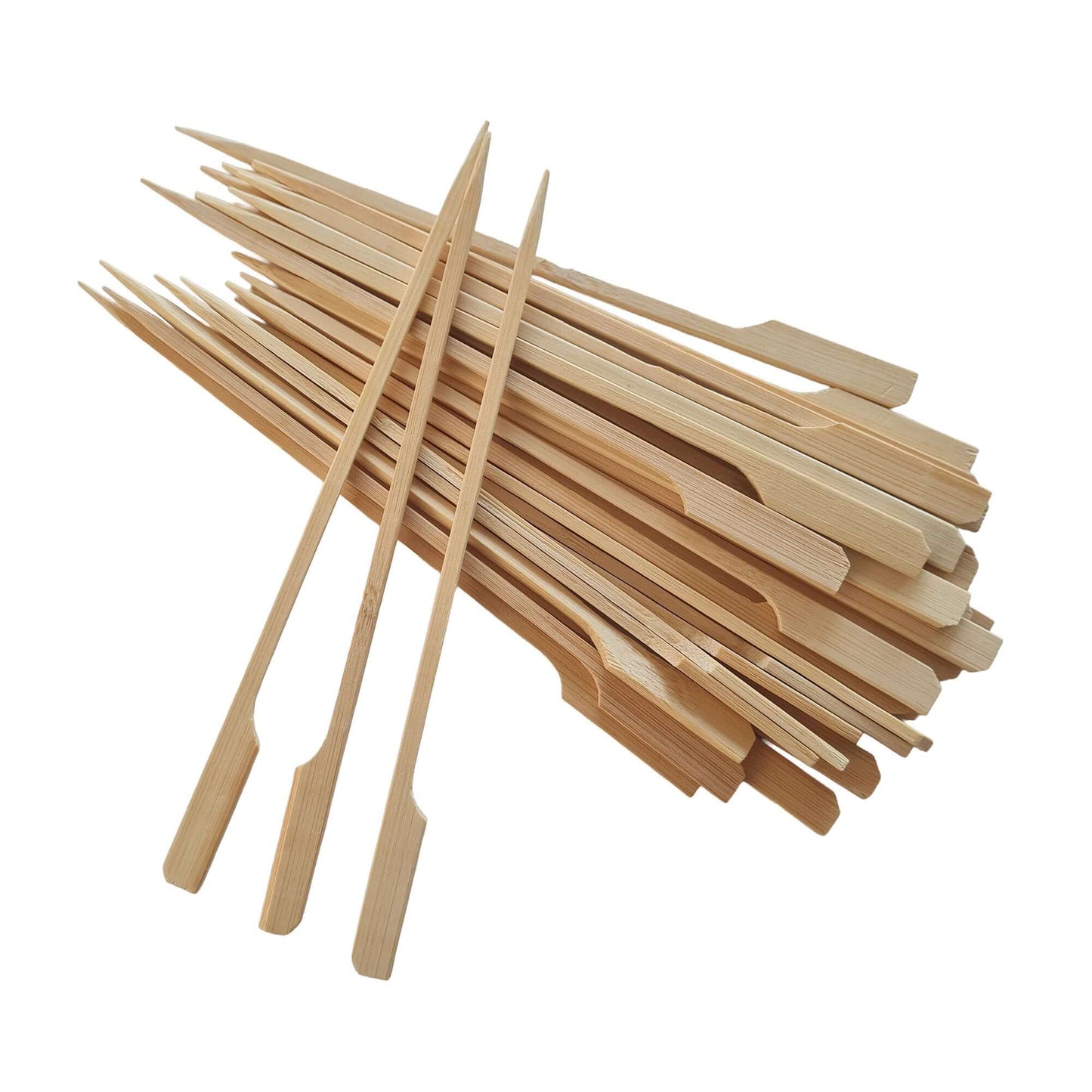18cm Bamboo Paddle Skewers - Pack of 50 | Bamboo Cocktail Picks for Kebabs, Burgers, Appetisers, Fruit, BBQ & Crafts (50, 18cm / 7 Inch)
