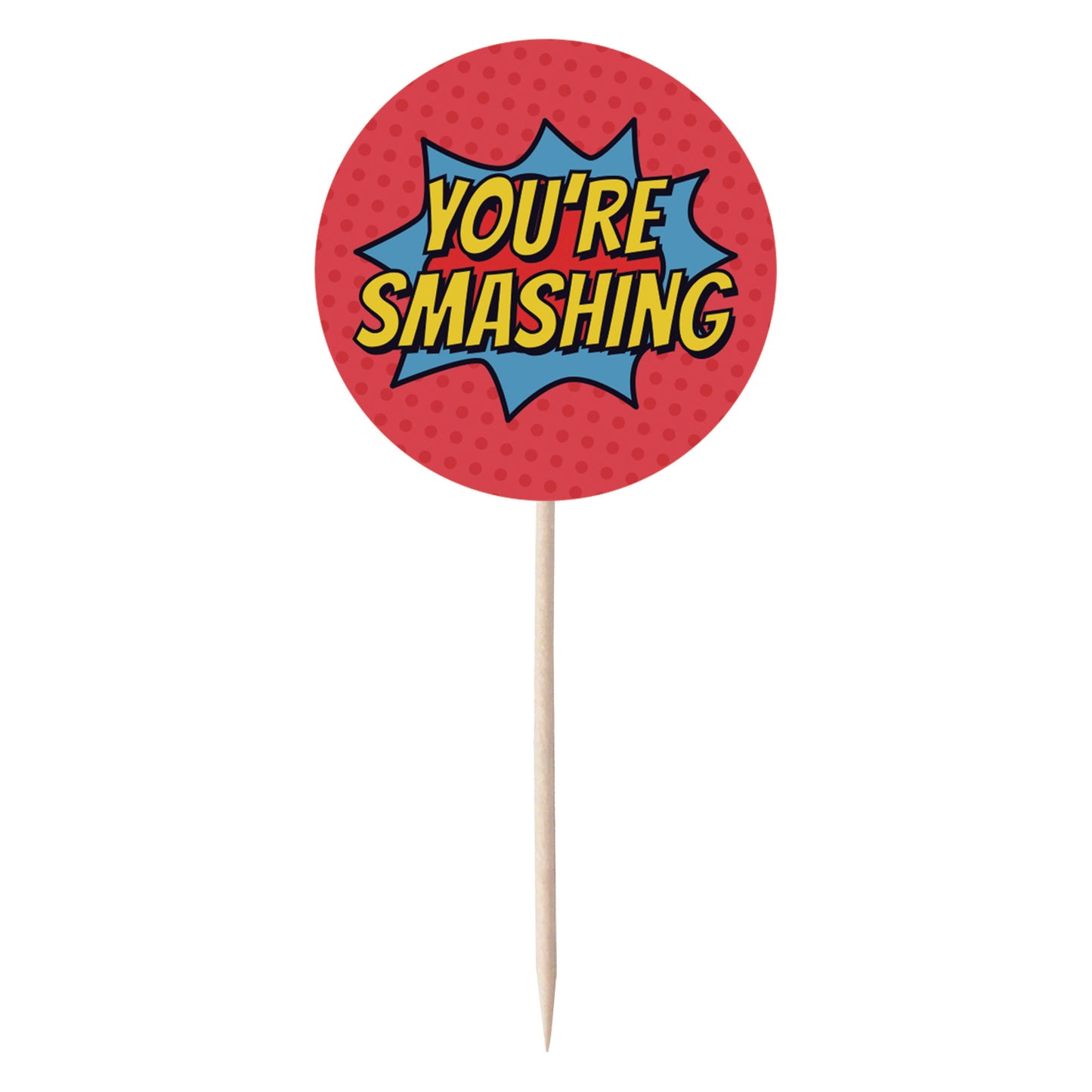 Superhero Comic Book Cupcake Toppers Set - 24pc - Birthday Celebration Cupcake & Cake Decorations