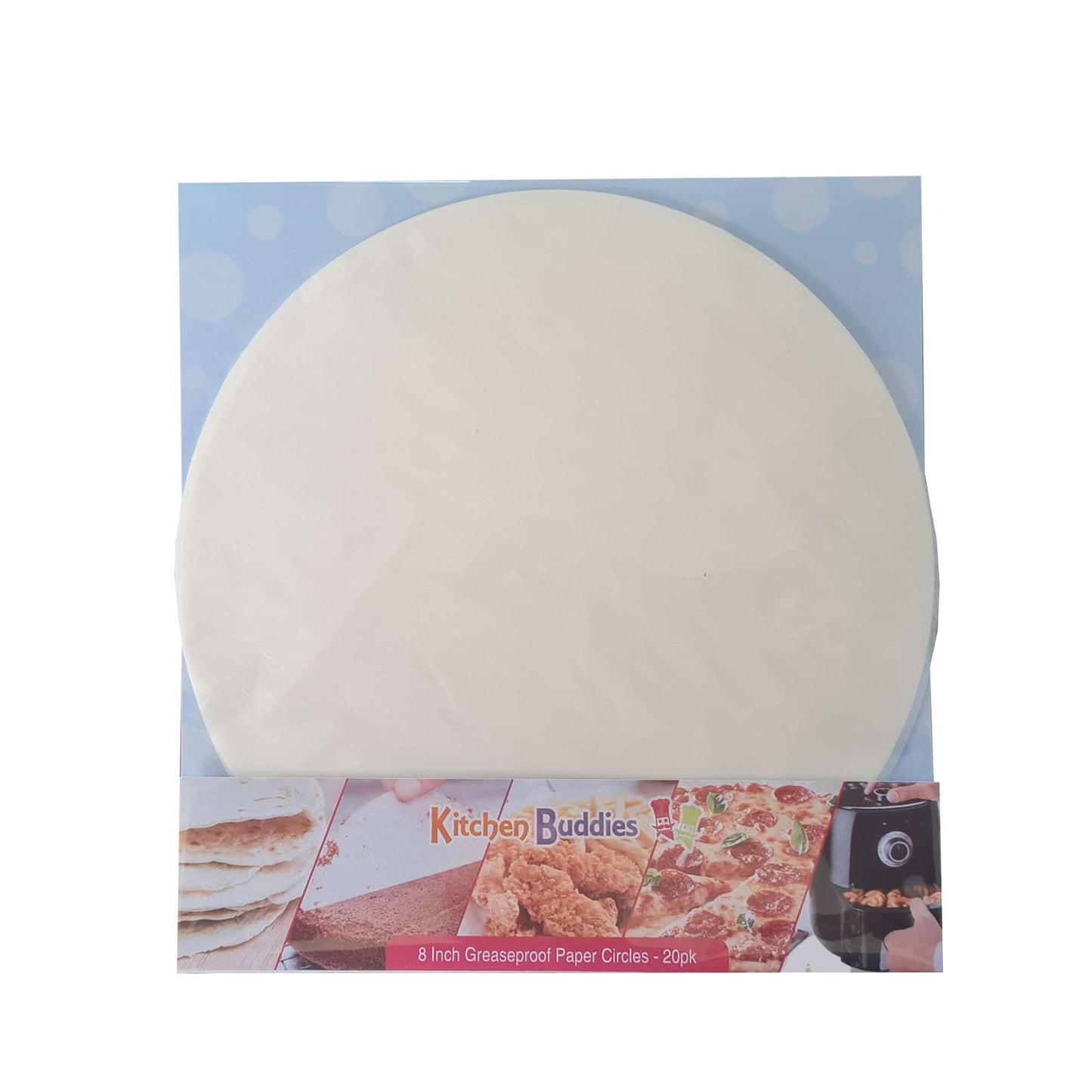 Greaseproof Parchment Circles, 6-inch baking paper for cake tins, 20-pack, ideal for non-stick baking and cooking.