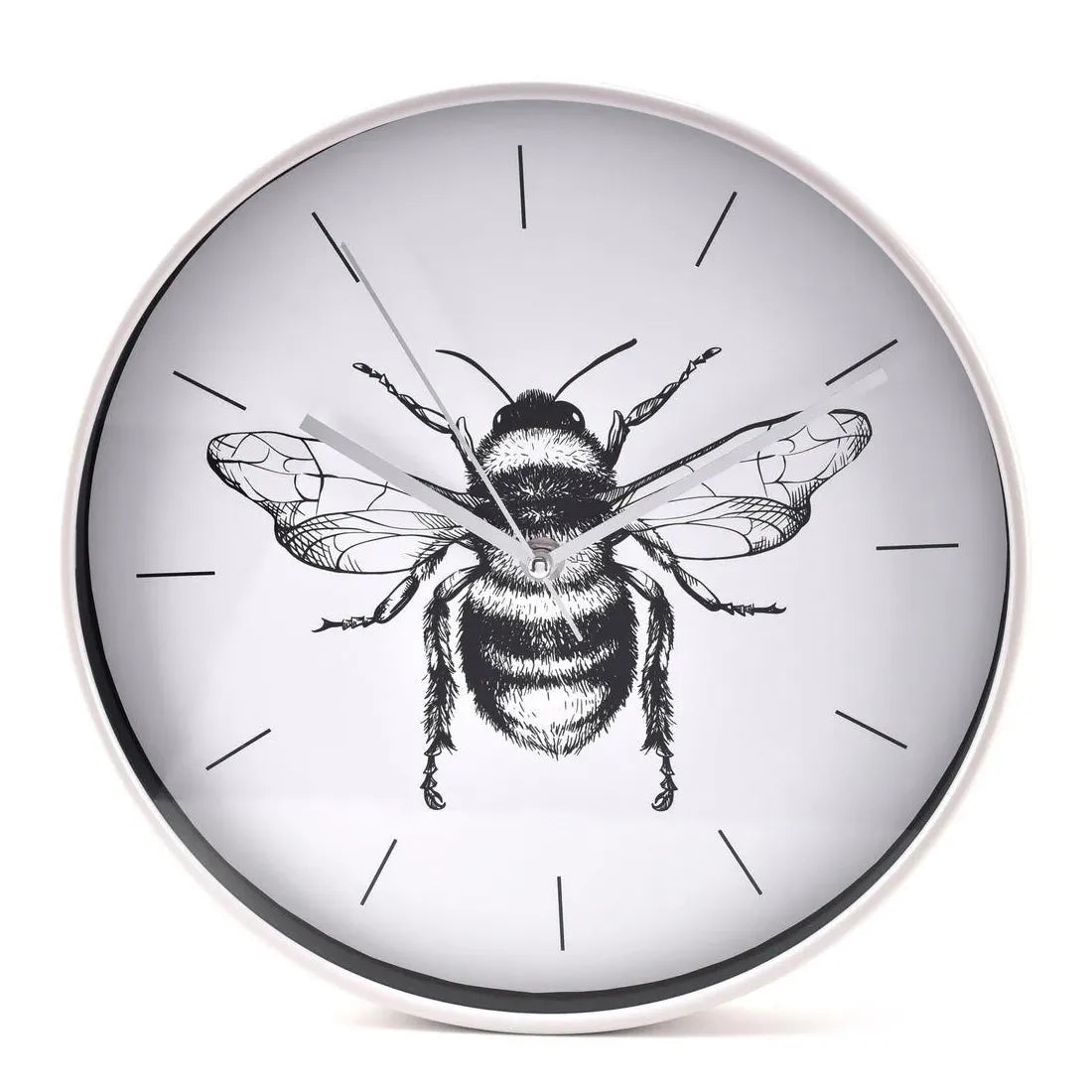 Hestia Bumblebee Design Grey Wall Clock 30cm Round