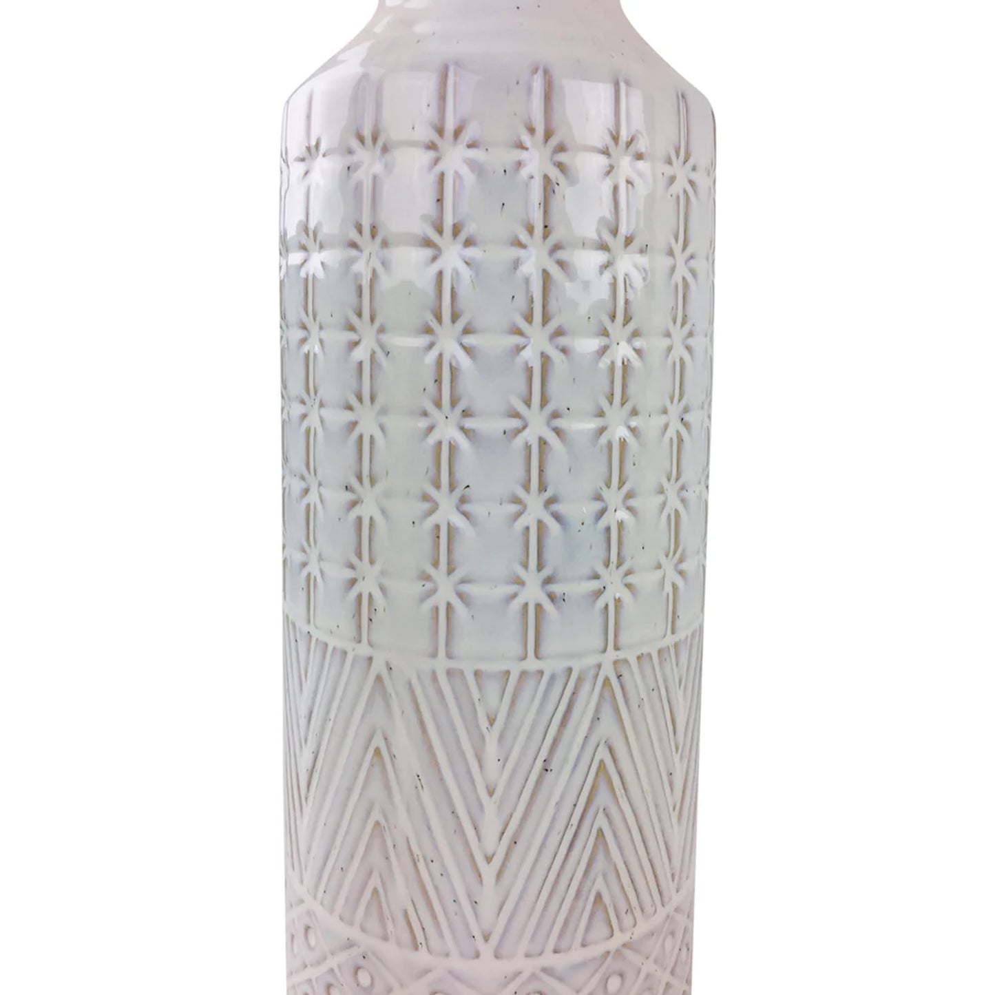White Star Textured Stoneware Vase 44cm