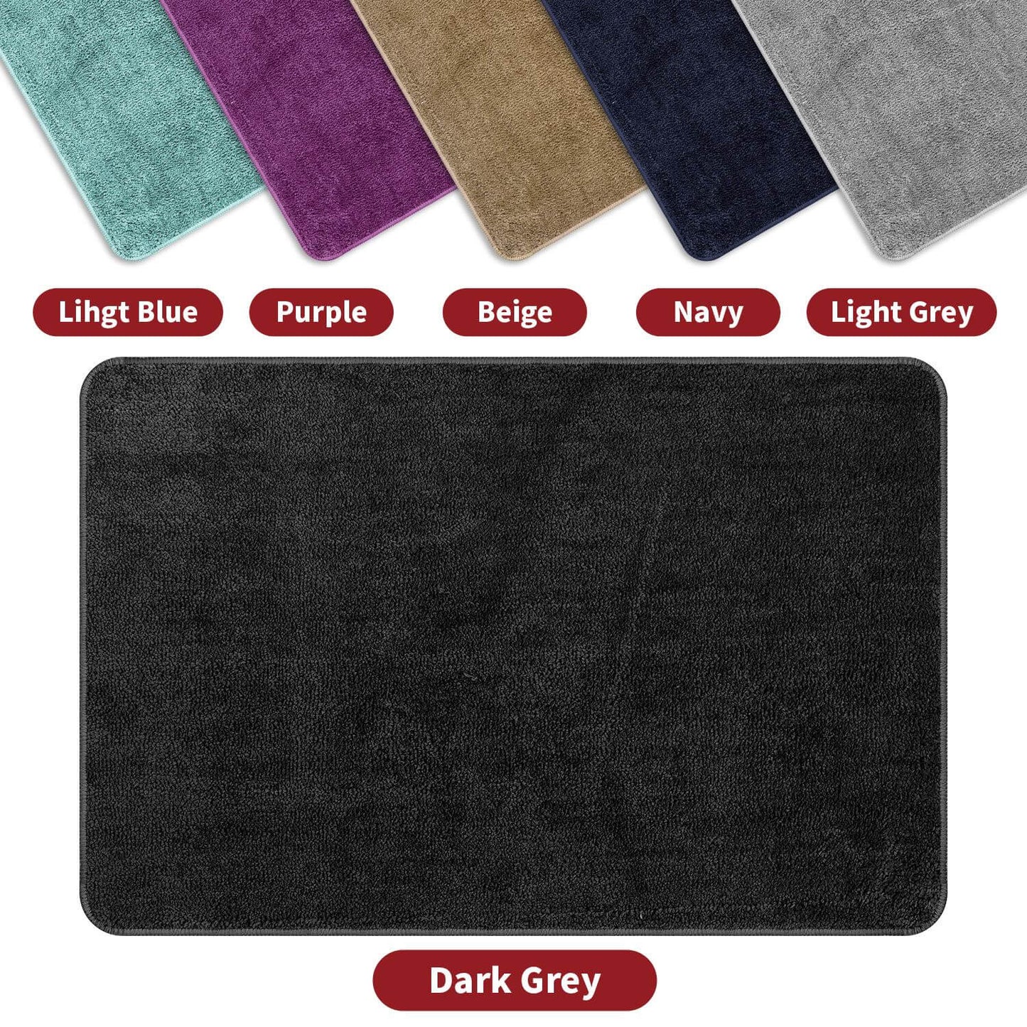VINSANI BATH MAT 50X80cm DARK GREY