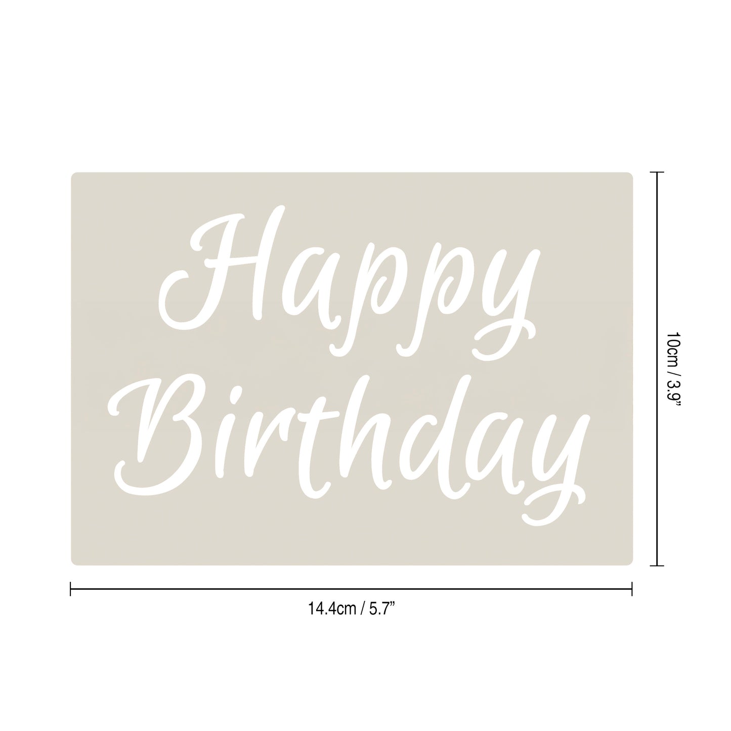 Celebration Script Message Set 1,Happy Birthday, Happy Anniversary & Congratulations, A6 Craft & Cake Decorating Stencil, Reusable Mylar for Cakes, Cards, & Crafts