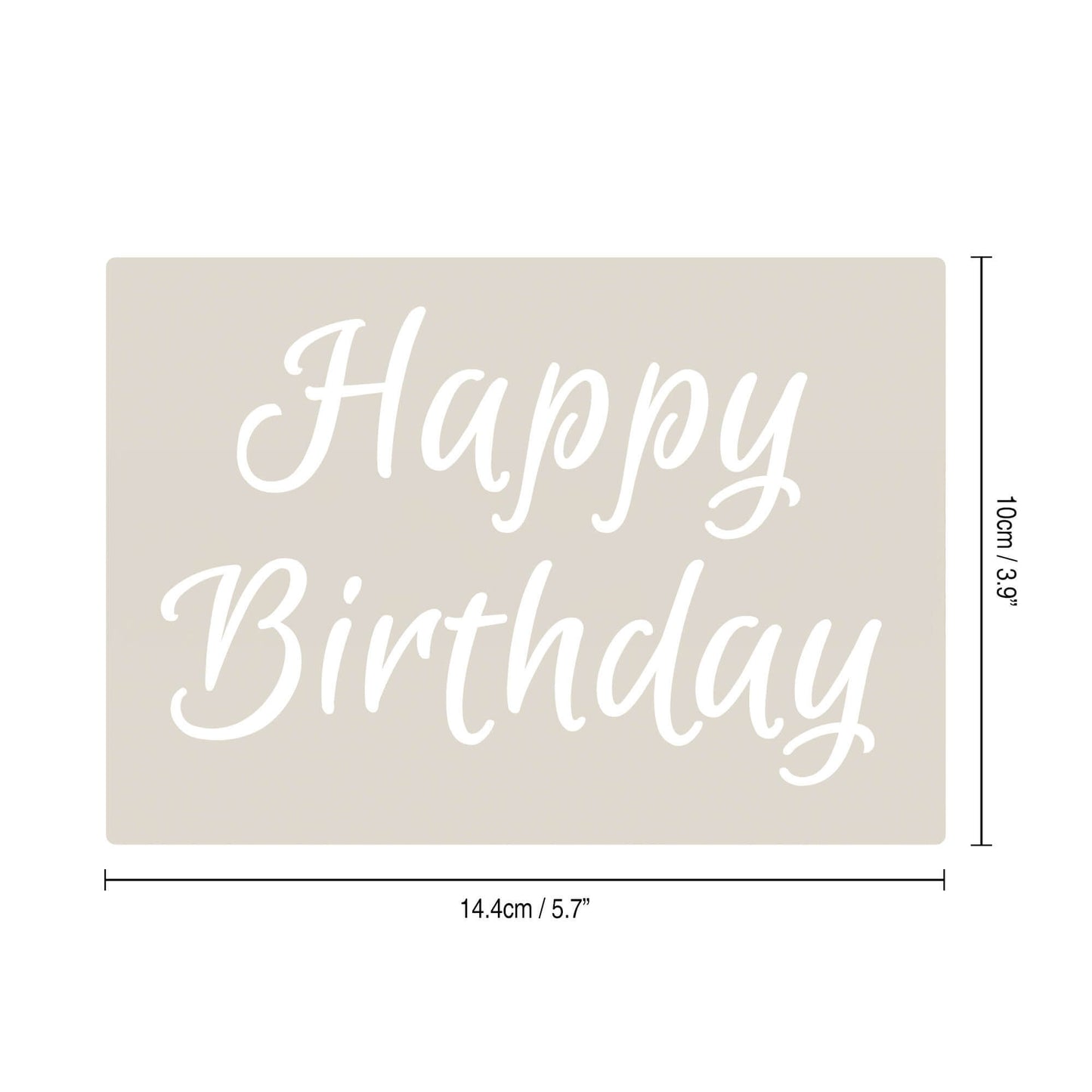 Celebration Script Message Set 1,Happy Birthday, Happy Anniversary & Congratulations, A6 Craft & Cake Decorating Stencil, Reusable Mylar for Cakes, Cards, & Crafts