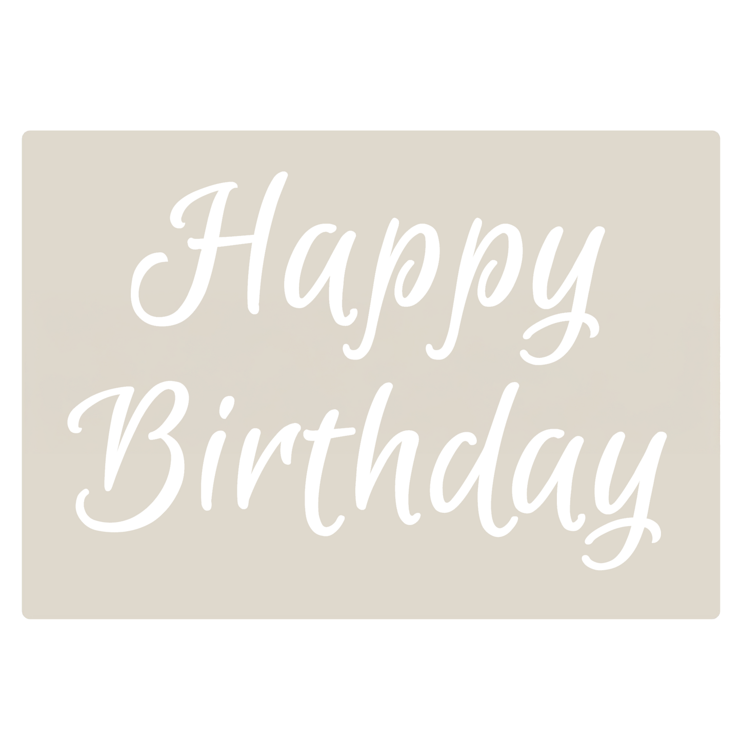 Celebration Script Message Set 1,Happy Birthday, Happy Anniversary & Congratulations, A6 Craft & Cake Decorating Stencil, Reusable Mylar for Cakes, Cards, & Crafts