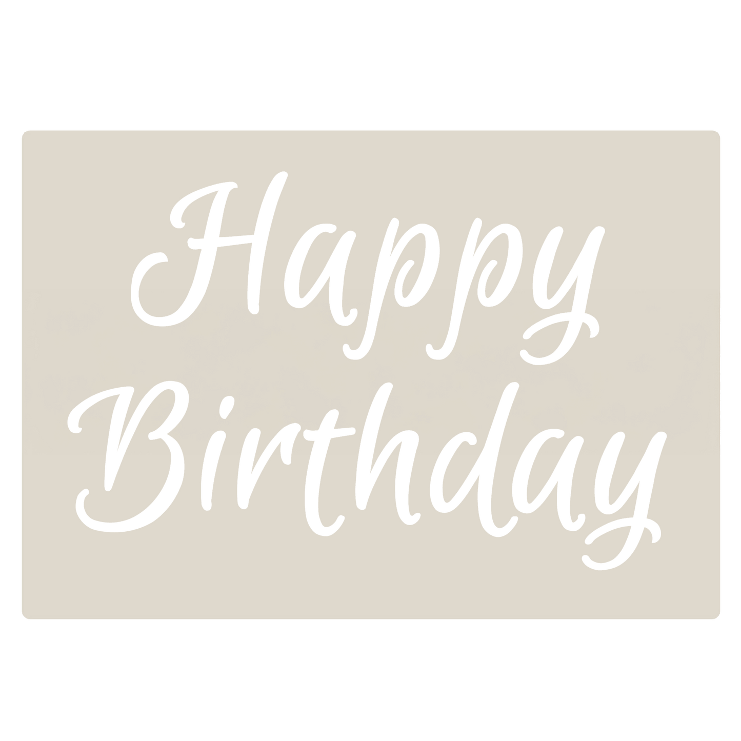 Celebration Script Message Set 1,Happy Birthday, Happy Anniversary & Congratulations, A6 Craft & Cake Decorating Stencil, Reusable Mylar for Cakes, Cards, & Crafts