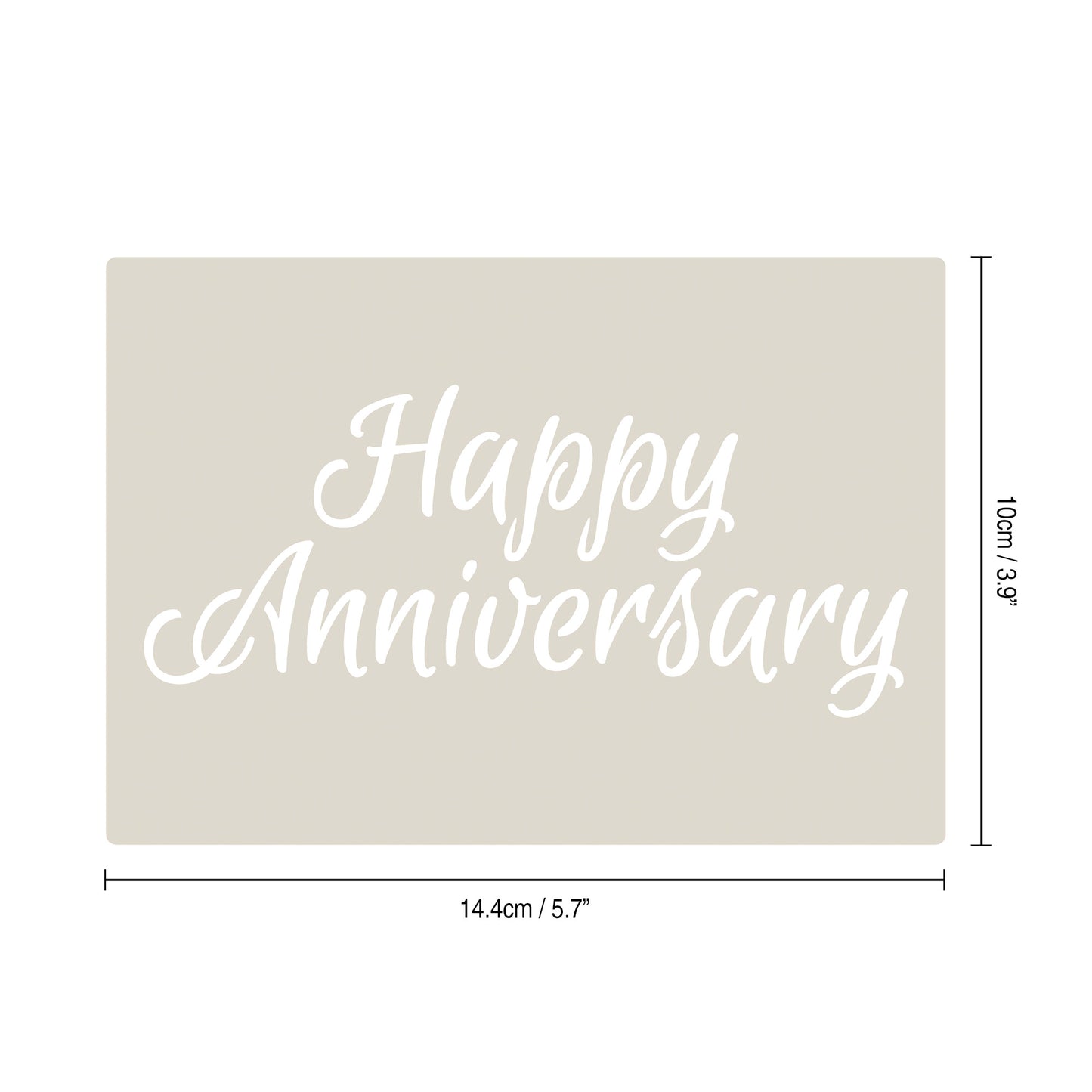 Celebration Script Message Set 1,Happy Birthday, Happy Anniversary & Congratulations, A6 Craft & Cake Decorating Stencil, Reusable Mylar for Cakes, Cards, & Crafts