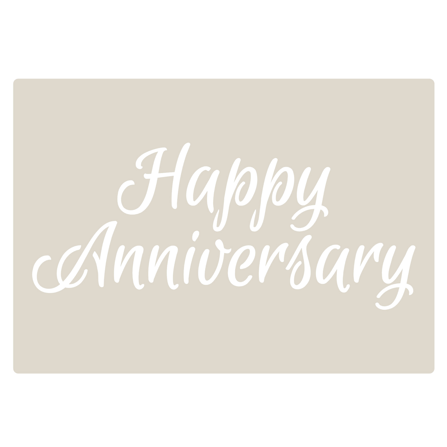 Celebration Script Message Set 1,Happy Birthday, Happy Anniversary & Congratulations, A6 Craft & Cake Decorating Stencil, Reusable Mylar for Cakes, Cards, & Crafts