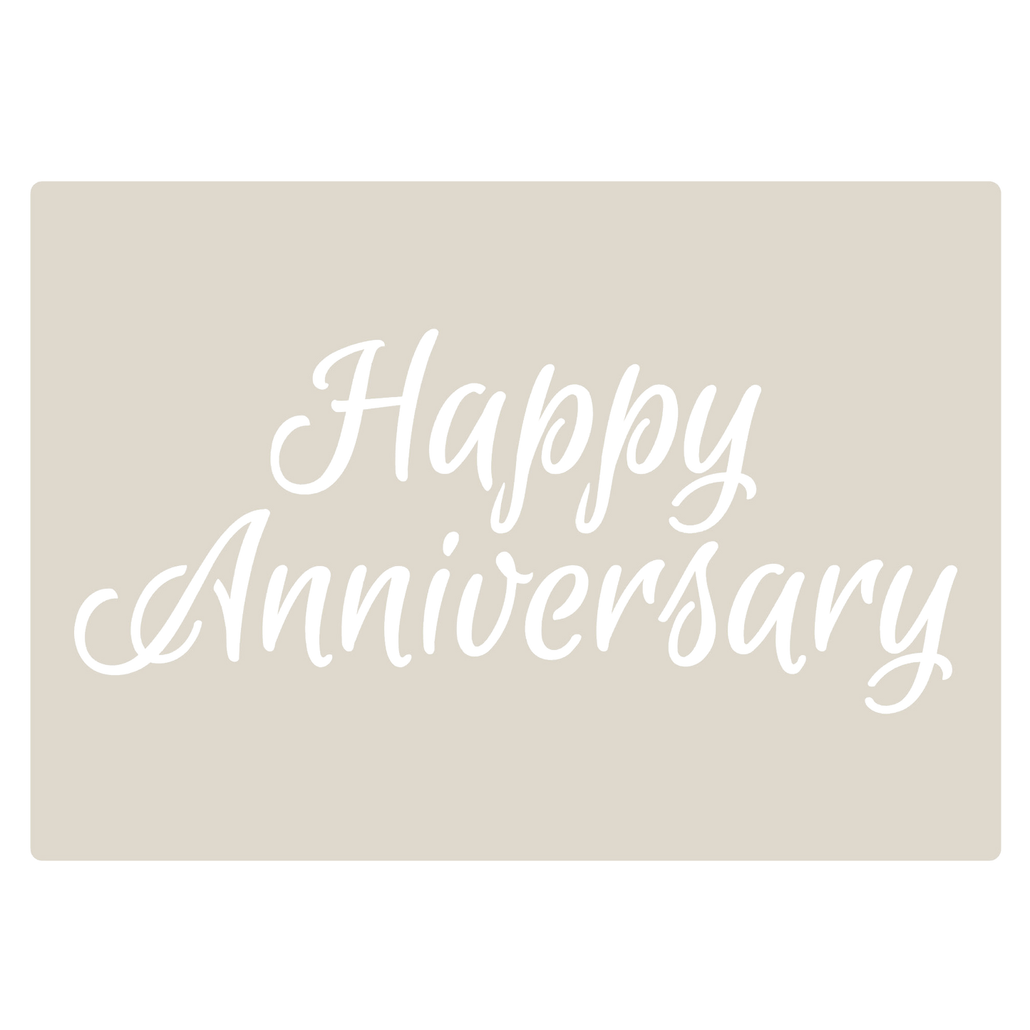 Celebration Script Message Set 1,Happy Birthday, Happy Anniversary & Congratulations, A6 Craft & Cake Decorating Stencil, Reusable Mylar for Cakes, Cards, & Crafts