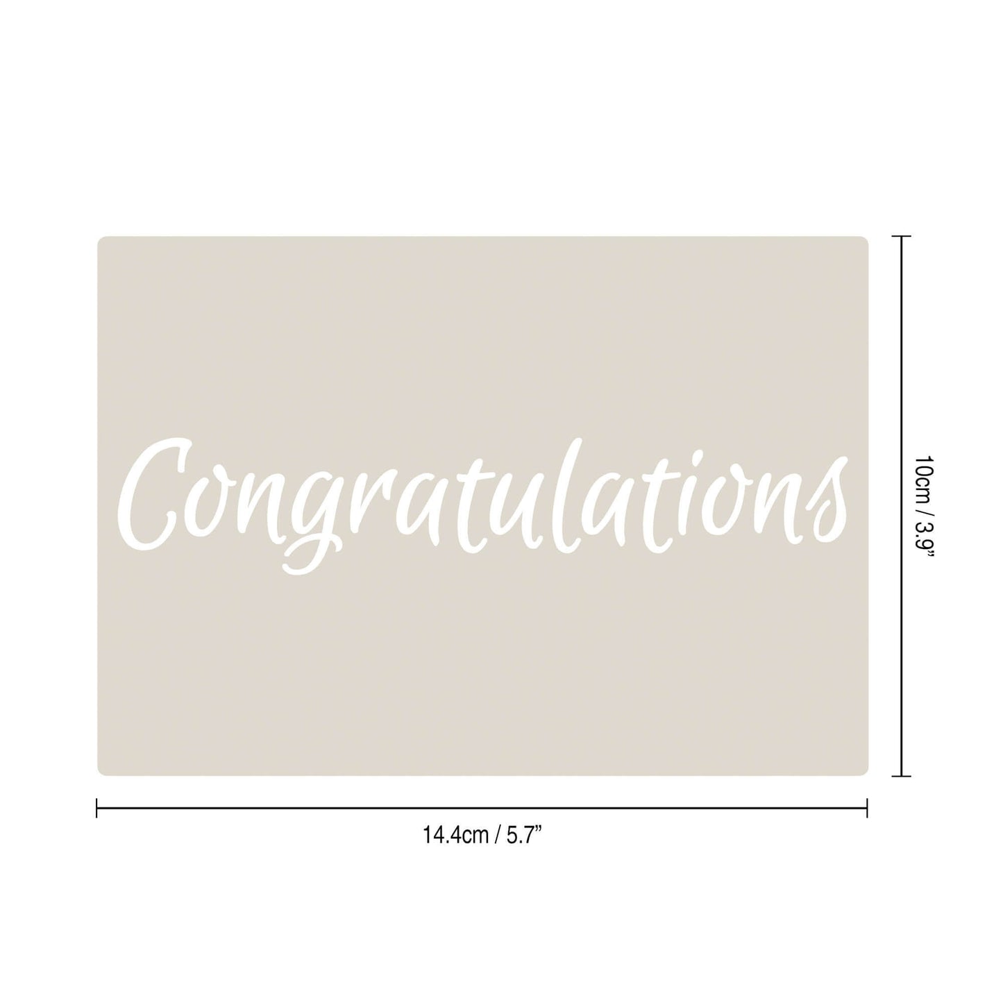 Celebration Script Message Set 1,Happy Birthday, Happy Anniversary & Congratulations, A6 Craft & Cake Decorating Stencil, Reusable Mylar for Cakes, Cards, & Crafts