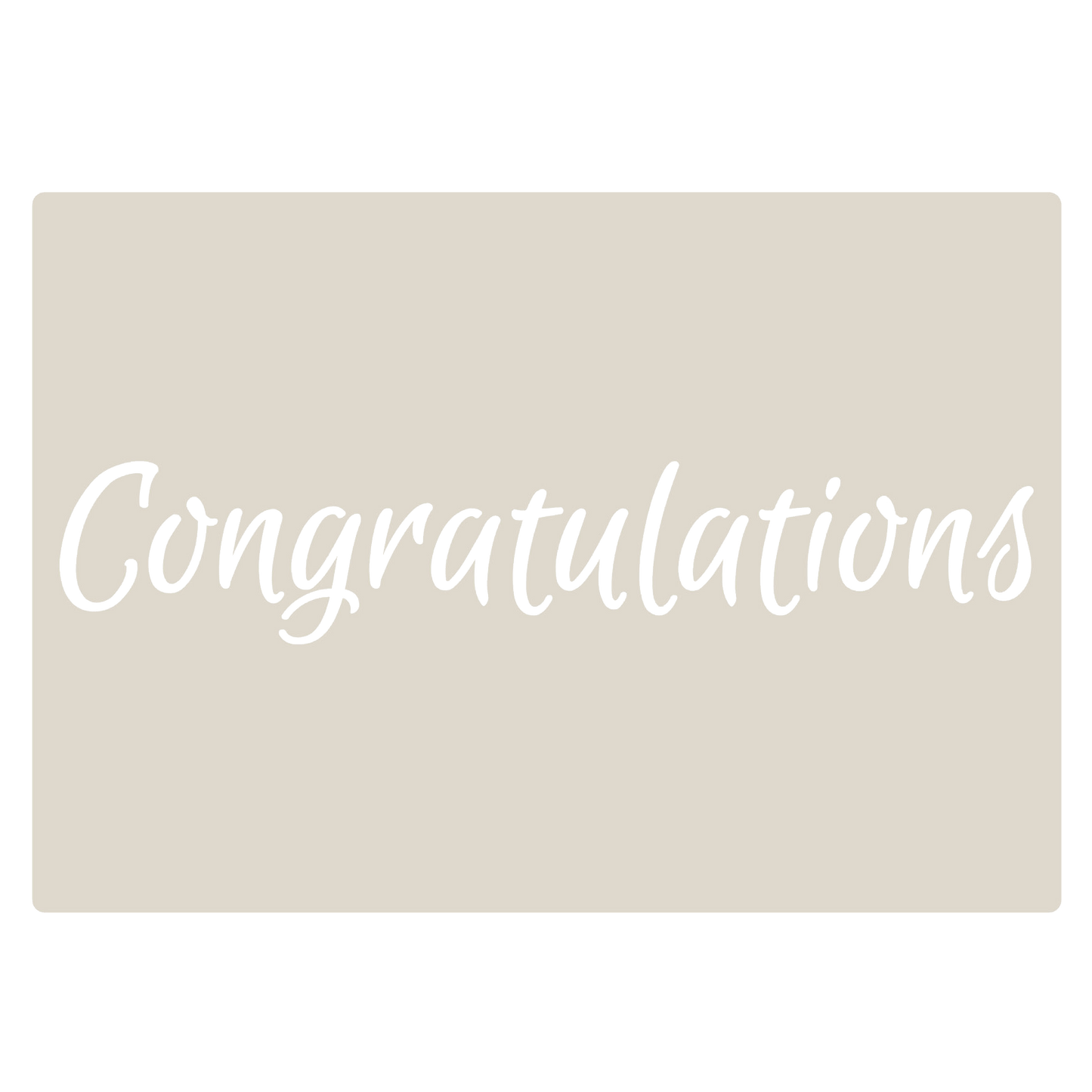 Celebration Script Message Set 1,Happy Birthday, Happy Anniversary & Congratulations, A6 Craft & Cake Decorating Stencil, Reusable Mylar for Cakes, Cards, & Crafts