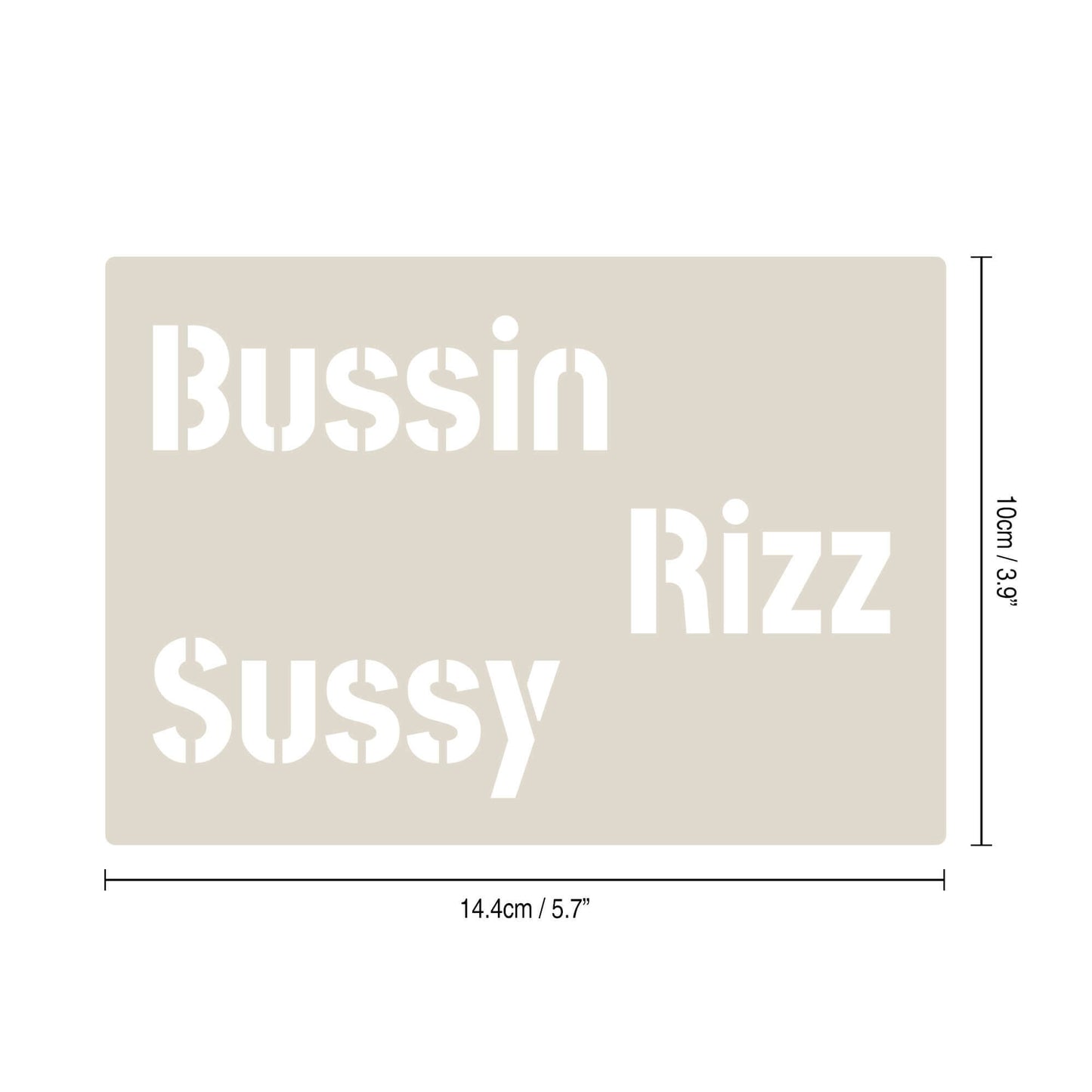 Gen Z & Gen Alpha Brain Rot Slang Stencil Set 4pc, Rizz, Skibidi, No Cap, Fire, etc, A6 Reusable Mylar Templates for Walls, Cakes, Crafts, Cards & More