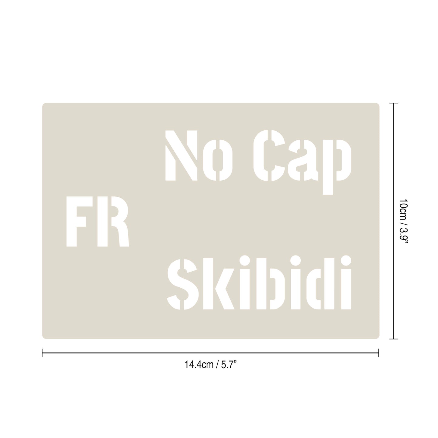 Gen Z & Gen Alpha Brain Rot Slang Stencil Set 4pc, Rizz, Skibidi, No Cap, Fire, etc, A6 Reusable Mylar Templates for Walls, Cakes, Crafts, Cards & More