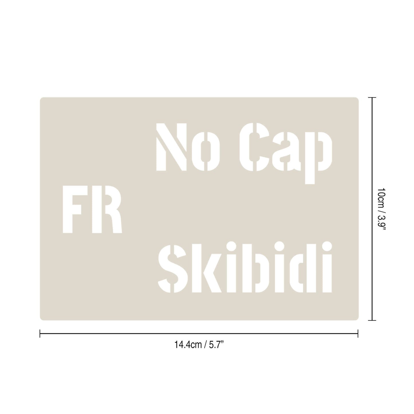 Gen Z & Gen Alpha Brain Rot Slang Stencil Set 4pc, Rizz, Skibidi, No Cap, Fire, etc, A6 Reusable Mylar Templates for Walls, Cakes, Crafts, Cards & More