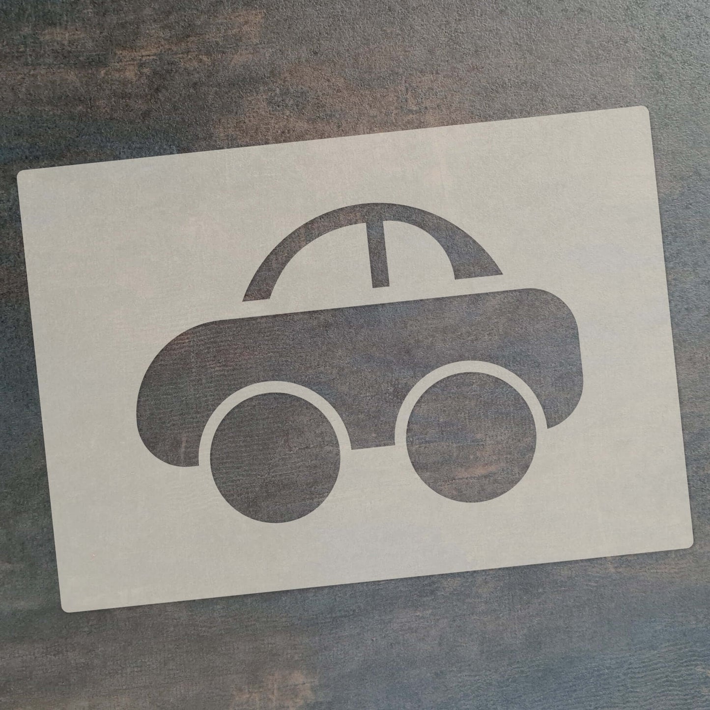Cute Car Stencil Set 4pc featuring 4 cute cars: saloon, convertible, sports and SUV/4x4, A6 Reusable Mylar Templates for Walls, Cakes, Crafts, Cards & More