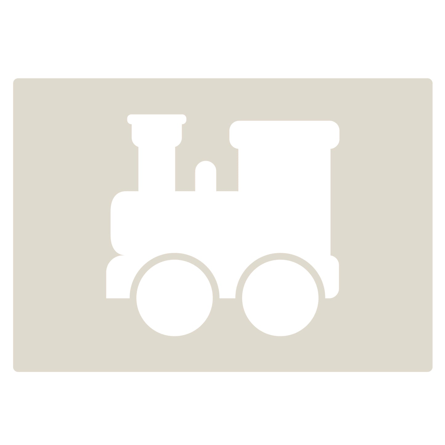 Cute Train Stencil Set 4pc, train engine, passenger carriage, hopper car, box car, A6 Reusable Mylar Templates for Walls, Cakes, Crafts, Cards & More
