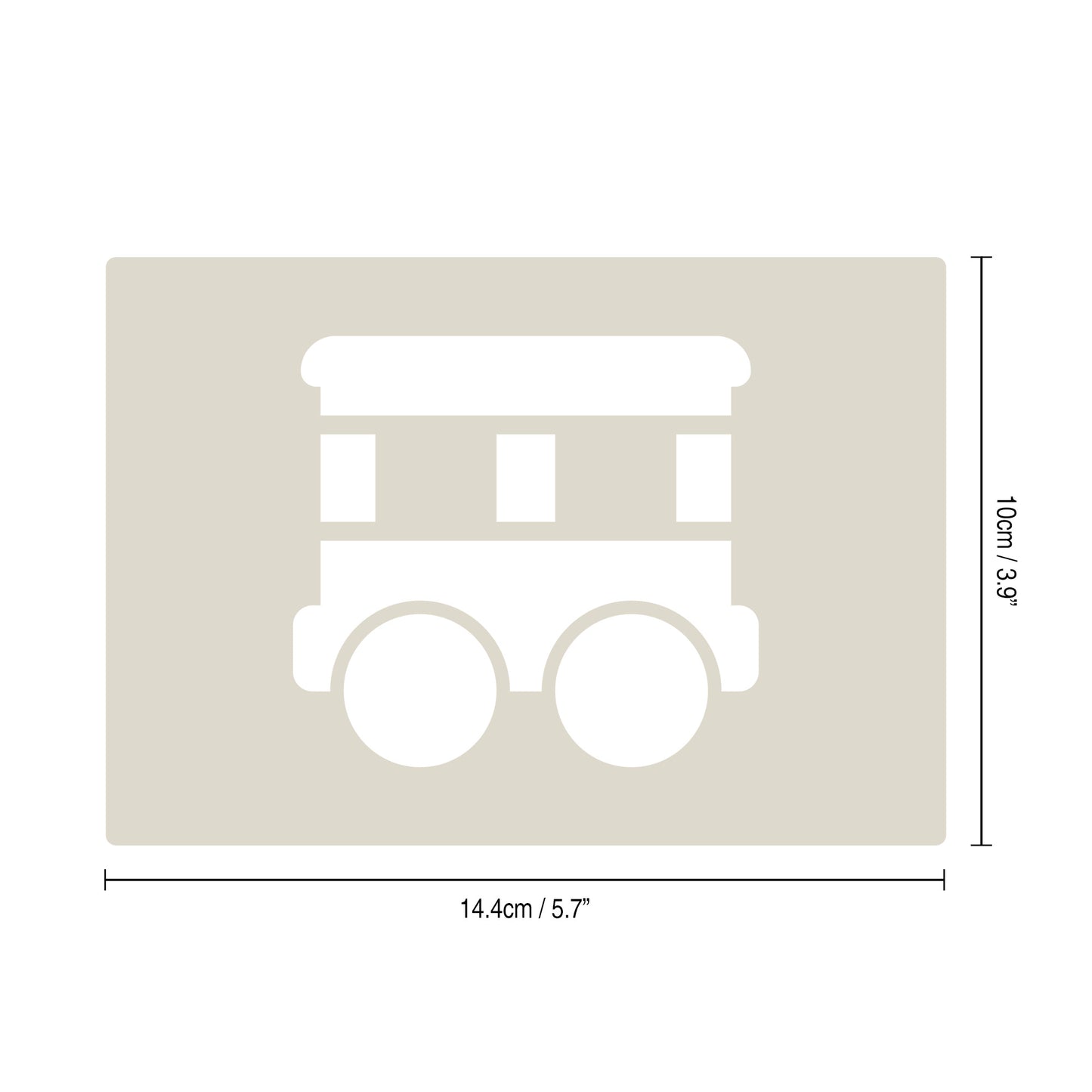 Cute Train Stencil Set 4pc, train engine, passenger carriage, hopper car, box car, A6 Reusable Mylar Templates for Walls, Cakes, Crafts, Cards & More
