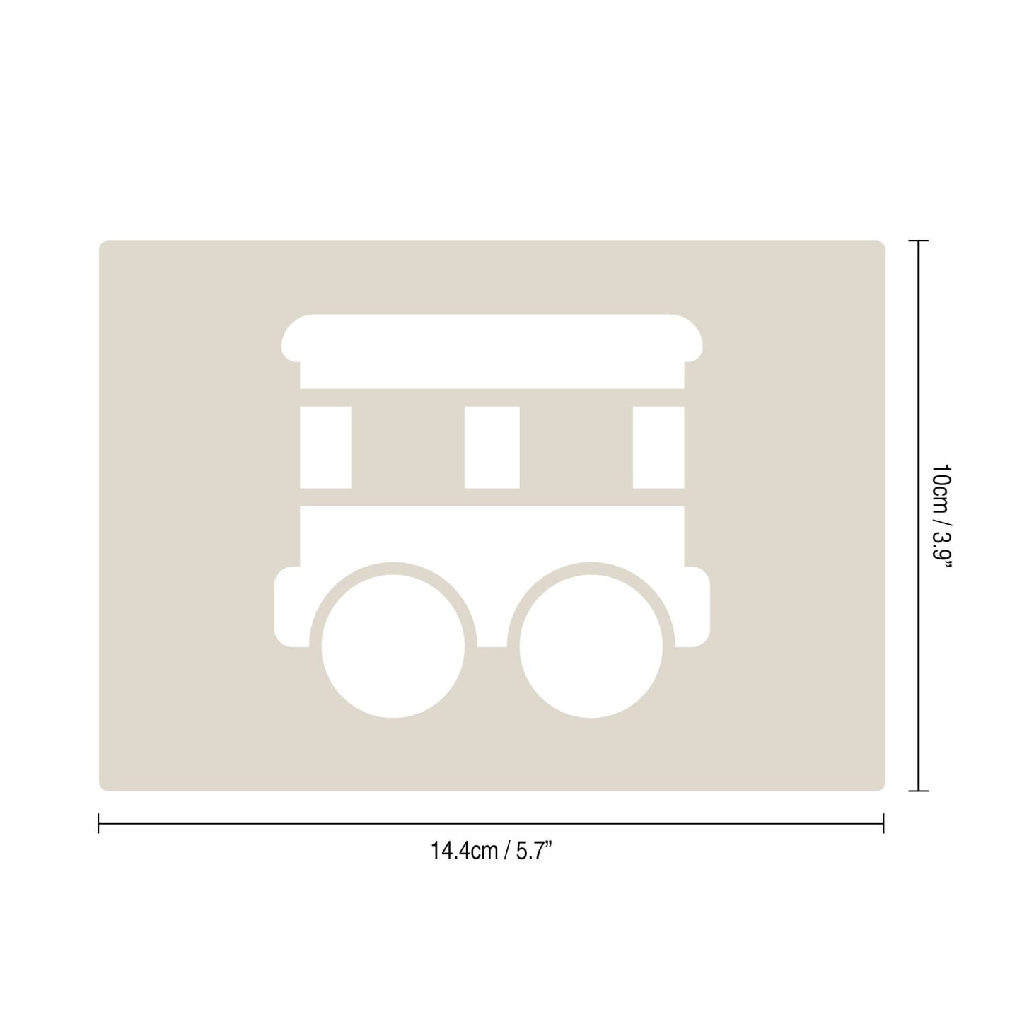 Cute Train Stencil Set 4pc, train engine, passenger carriage, hopper car, box car, A6 Reusable Mylar Templates for Walls, Cakes, Crafts, Cards & More