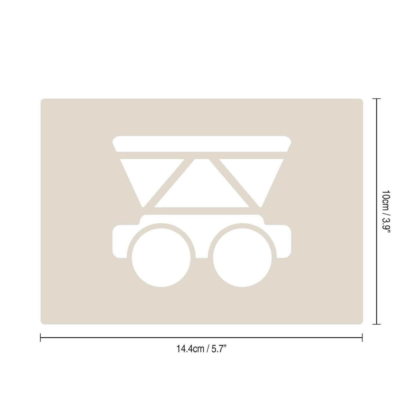Cute Train Stencil Set 4pc, train engine, passenger carriage, hopper car, box car, A6 Reusable Mylar Templates for Walls, Cakes, Crafts, Cards & More