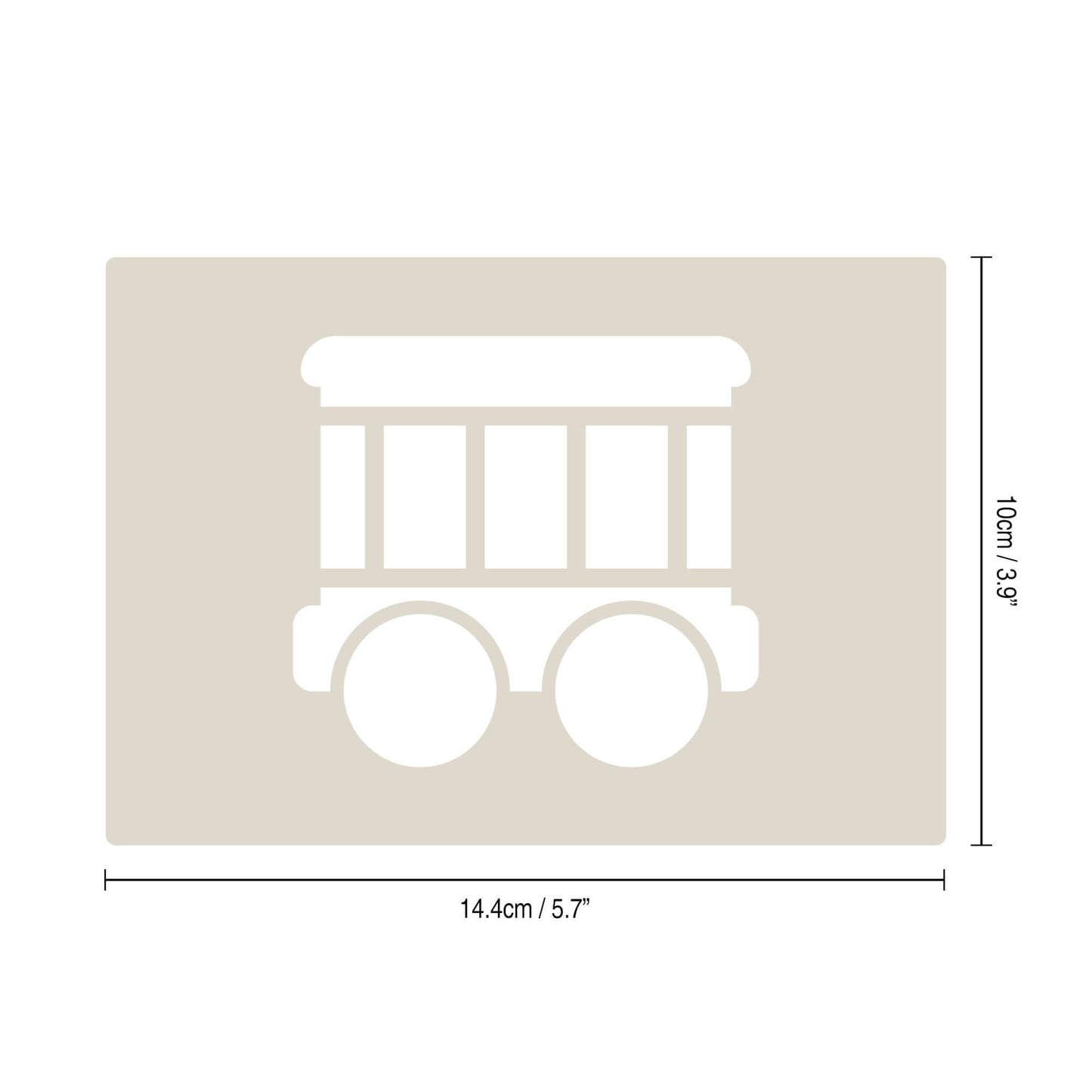 Cute Train Stencil Set 4pc, train engine, passenger carriage, hopper car, box car, A6 Reusable Mylar Templates for Walls, Cakes, Crafts, Cards & More