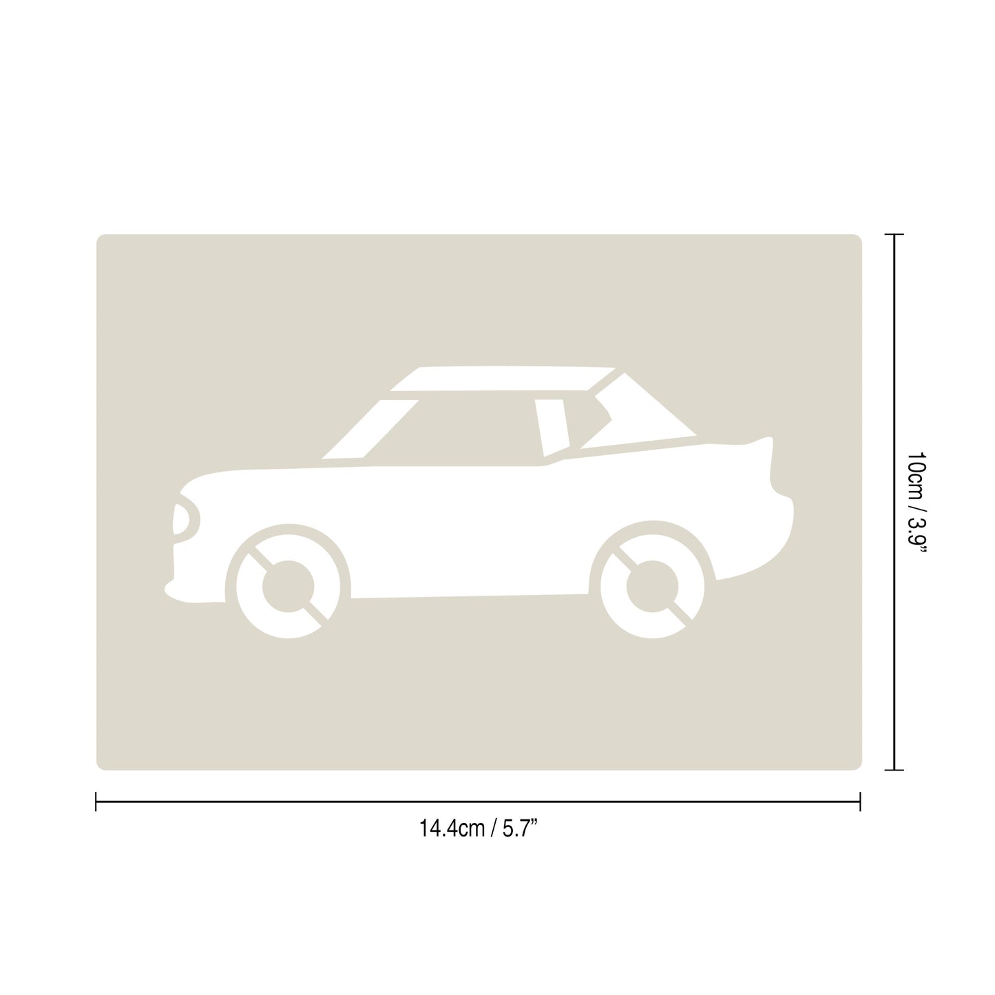 Road Car Stencil Set – 4pc saloon car, sports car, convertible, SUV/4x4 A6 Reusable Mylar Templates for Walls, Cakes, Crafts, Cards & More