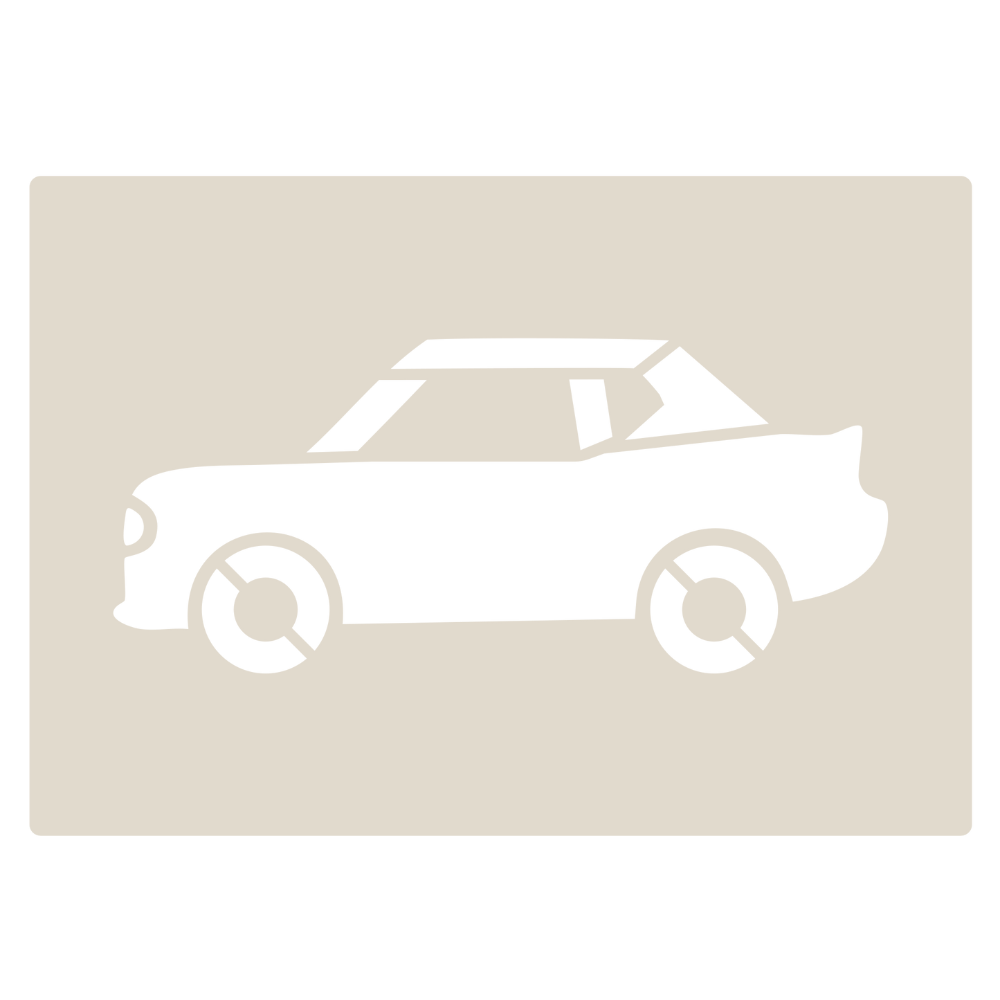 Road Car Stencil Set - Saloon car stencil for crafting and decorating, perfect for kids and creative projects.