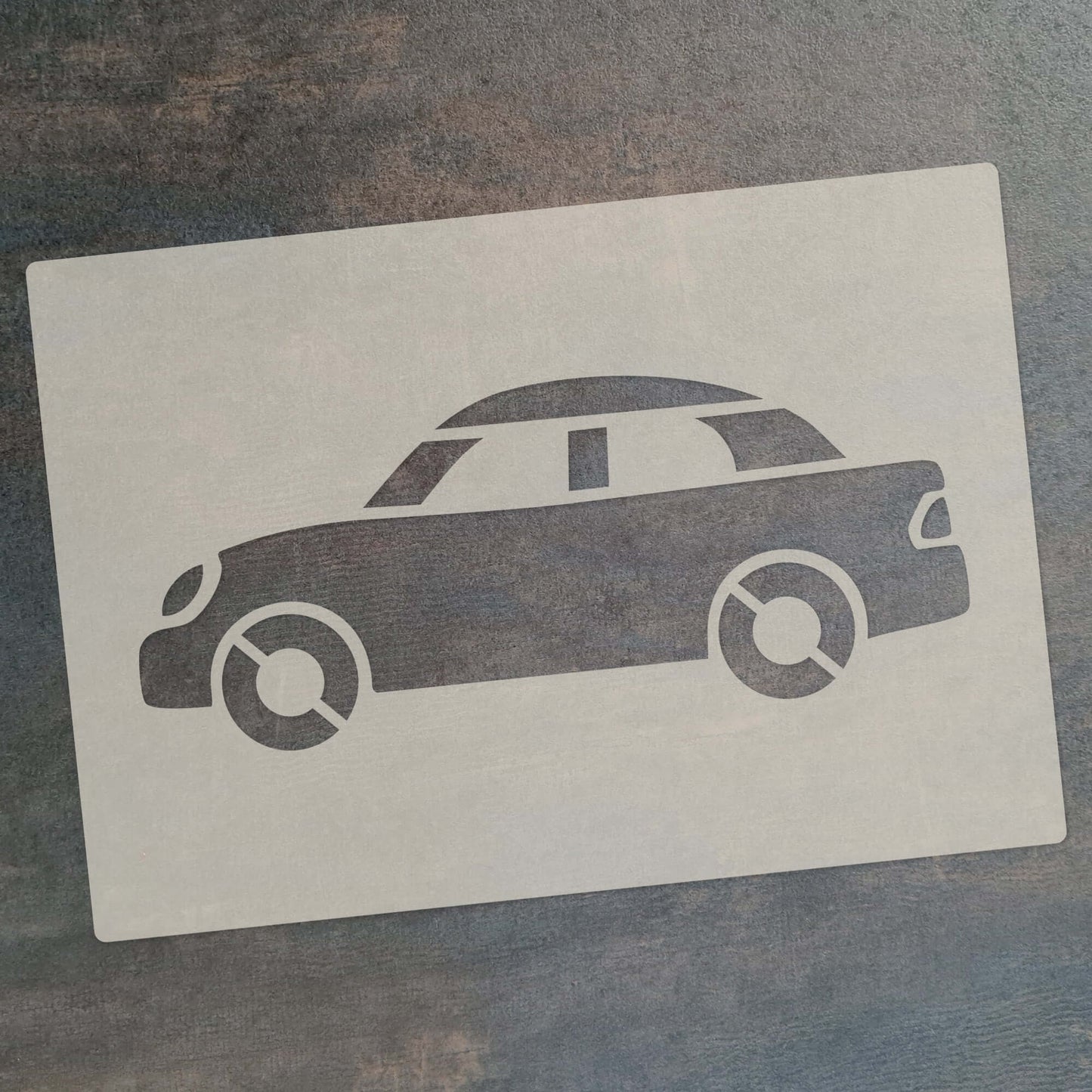 Road Car Stencil Set - Saloon car stencil design for crafts and decorating.
