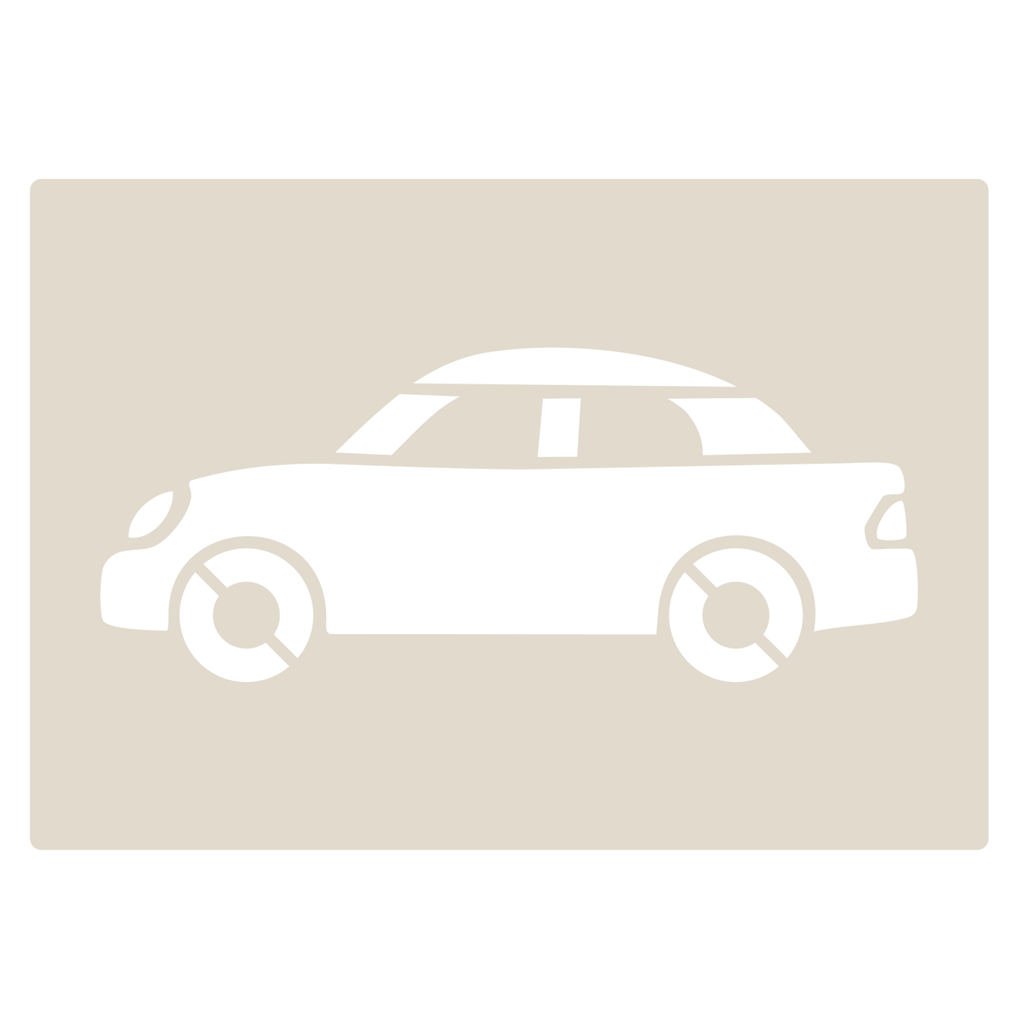 Road Car Stencil Set - A6 stencil featuring a saloon car for craft and cake decorating.