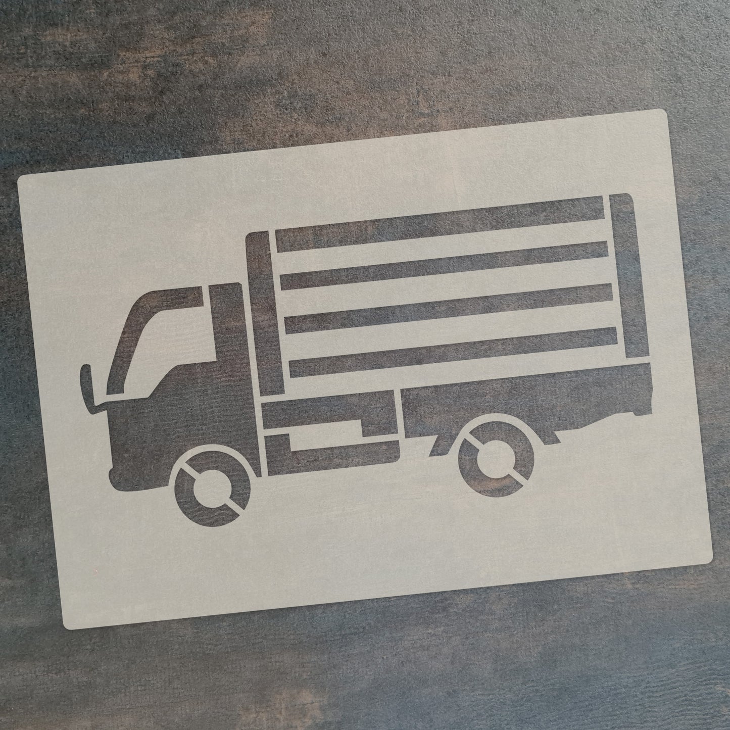 Industrial Vehicles Stencil Set tractor, digger, loader and lorry, 4pc A6 Reusable Mylar Templates for Walls, Cakes, Crafts, Cards & More