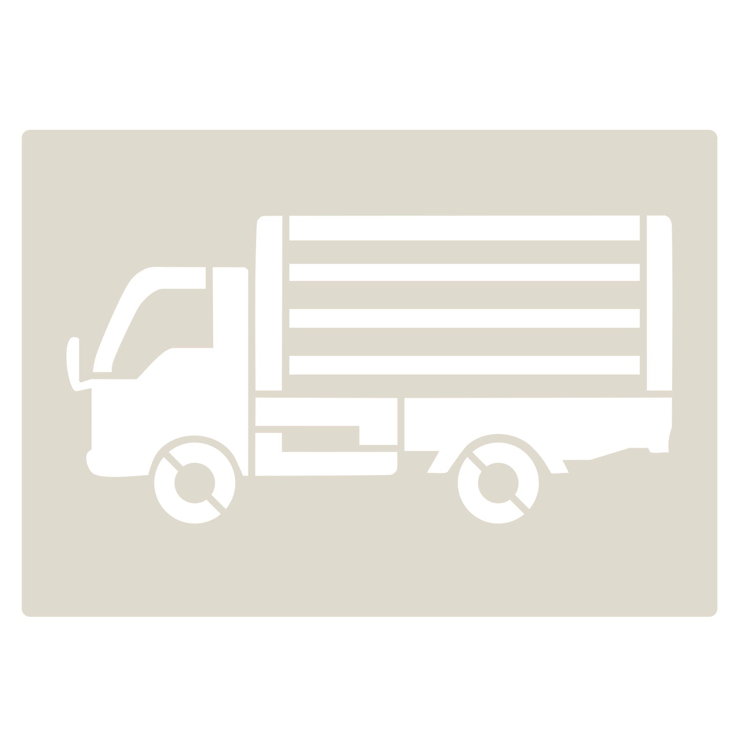 Industrial Vehicles Stencil Set tractor, digger, loader and lorry, 4pc A6 Reusable Mylar Templates for Walls, Cakes, Crafts, Cards & More