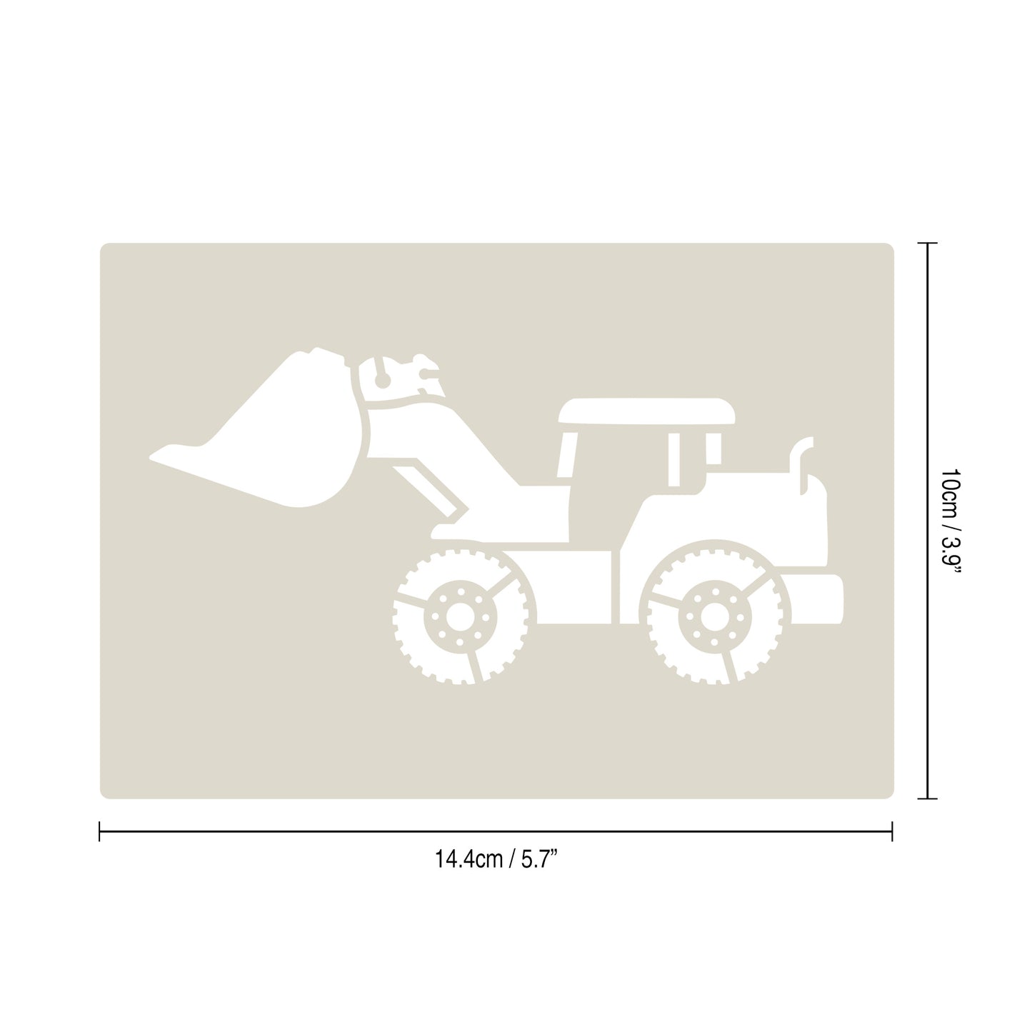 Industrial Vehicles Stencil Set tractor, digger, loader and lorry, 4pc A6 Reusable Mylar Templates for Walls, Cakes, Crafts, Cards & More