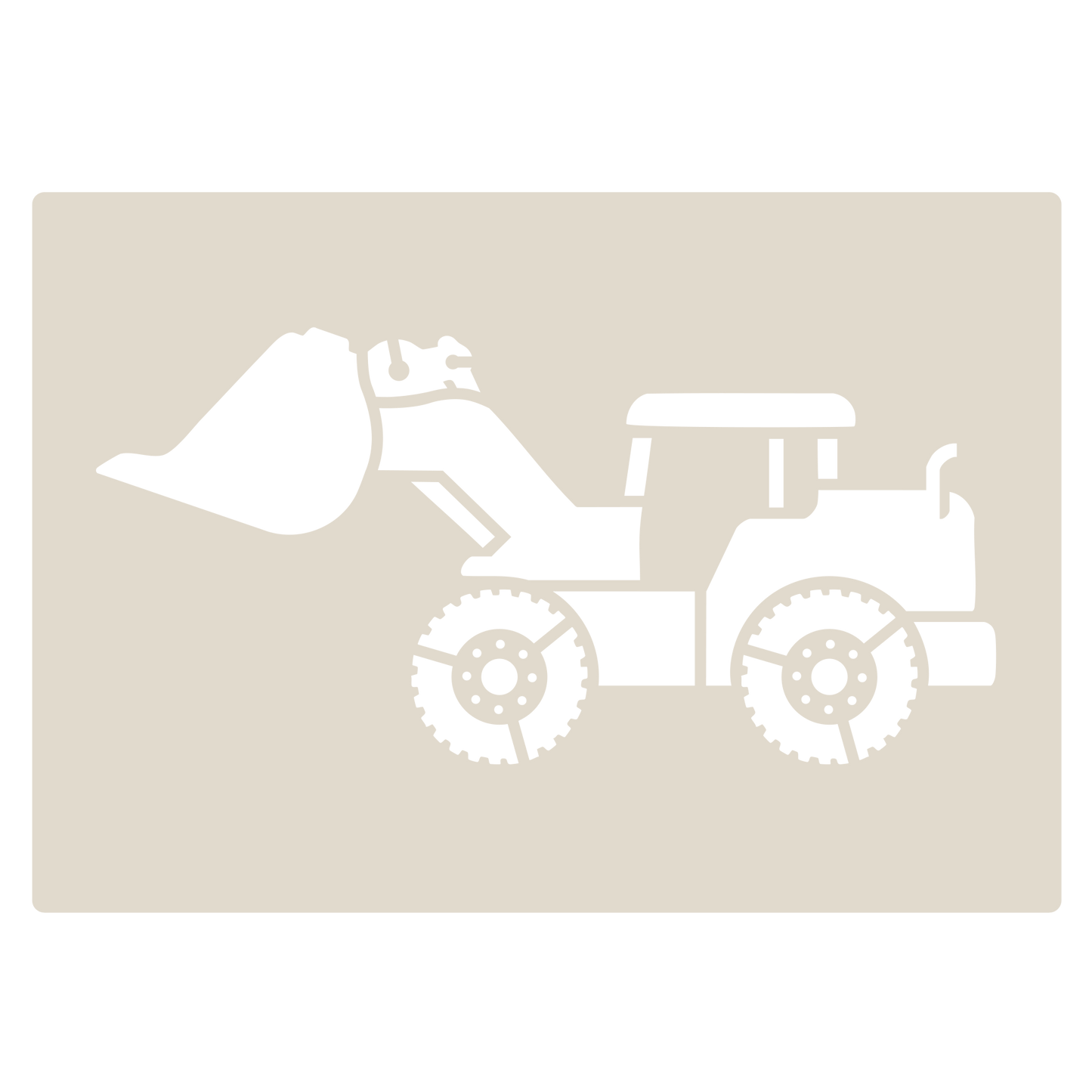 Industrial Vehicles Stencil Set tractor, digger, loader and lorry, 4pc A6 Reusable Mylar Templates for Walls, Cakes, Crafts, Cards & More