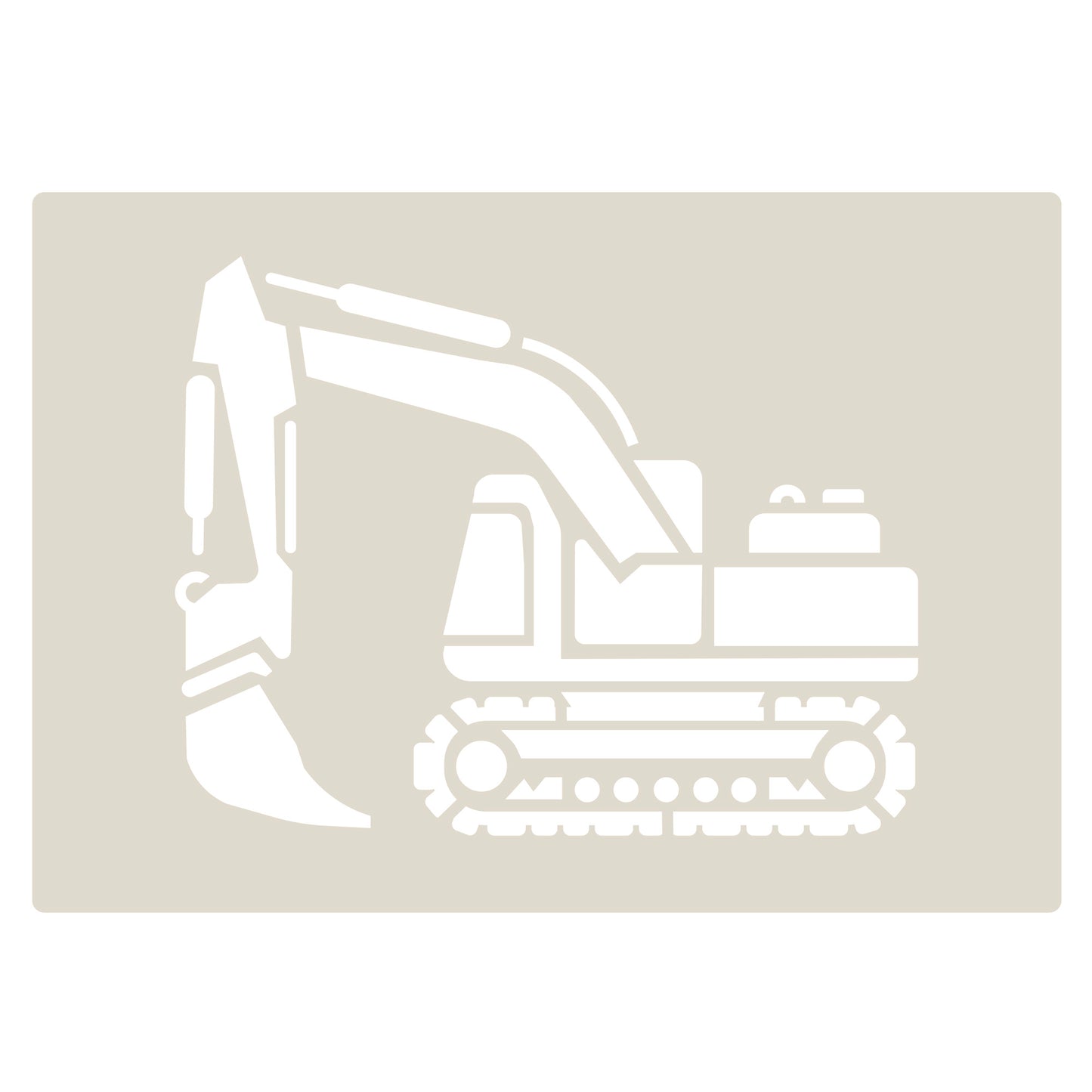 Industrial Vehicles Stencil Set tractor, digger, loader and lorry, 4pc A6 Reusable Mylar Templates for Walls, Cakes, Crafts, Cards & More