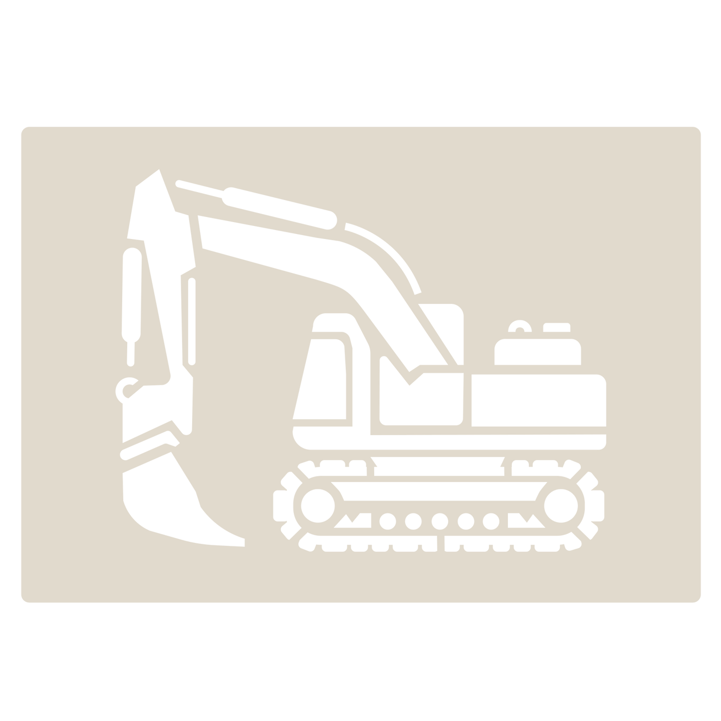 Industrial Vehicles Stencil Set tractor, digger, loader and lorry, 4pc A6 Reusable Mylar Templates for Walls, Cakes, Crafts, Cards & More