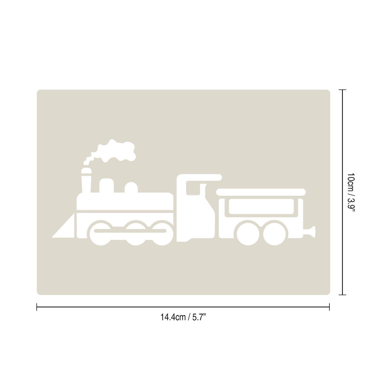 Steam Train Stencil Set – 4pc A6 Reusable Mylar Templates for Walls, Cakes, Crafts, Cards & More