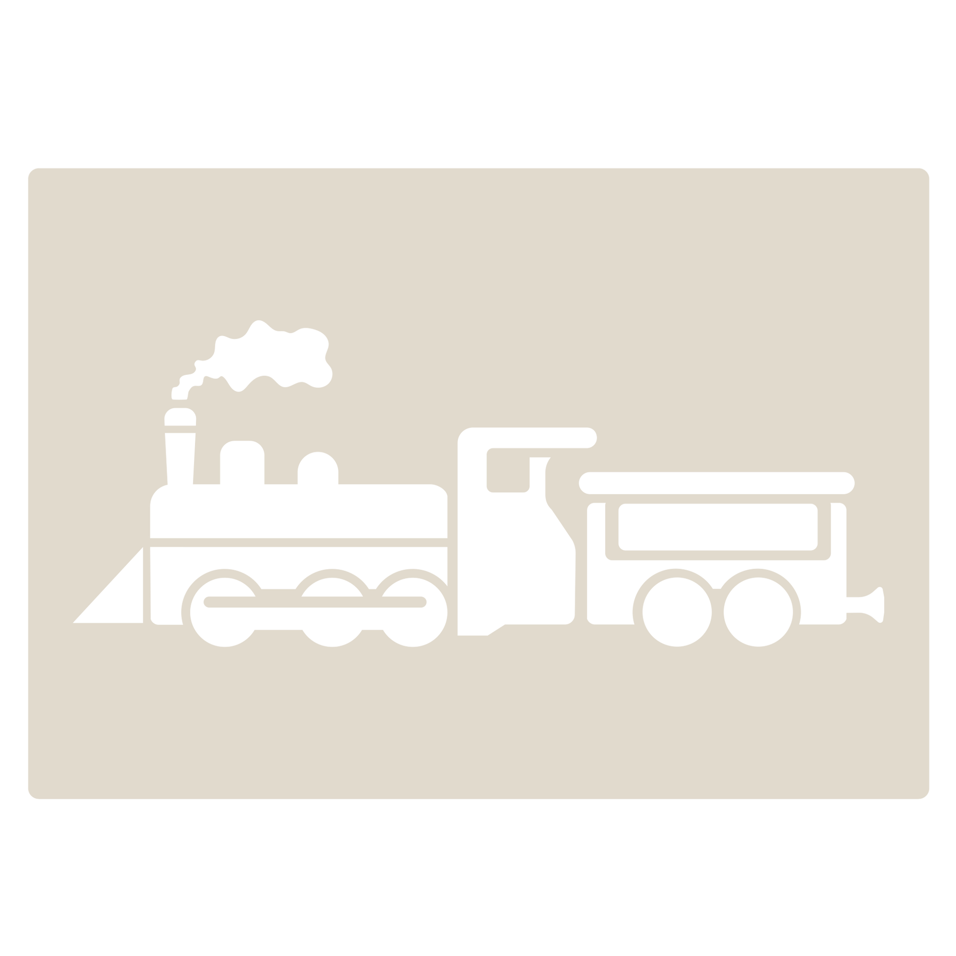 Steam train stencil set for craft and cake decorating featuring a steam engine design.