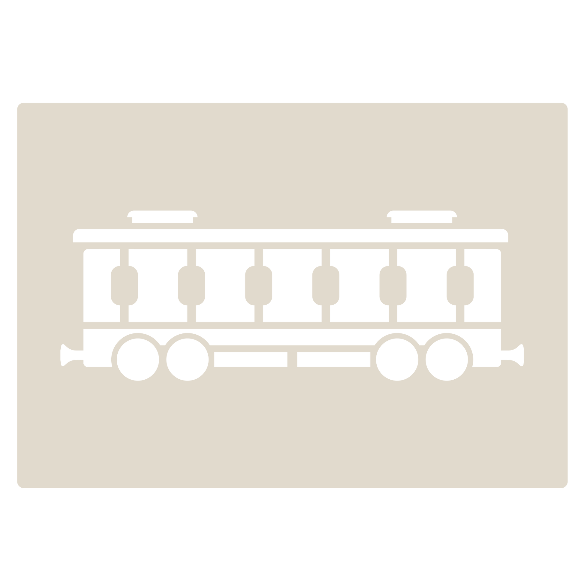 Steam Train Stencil Set - A6-sized stencil featuring a passenger carriage for walls, crafts, and cake decorating.