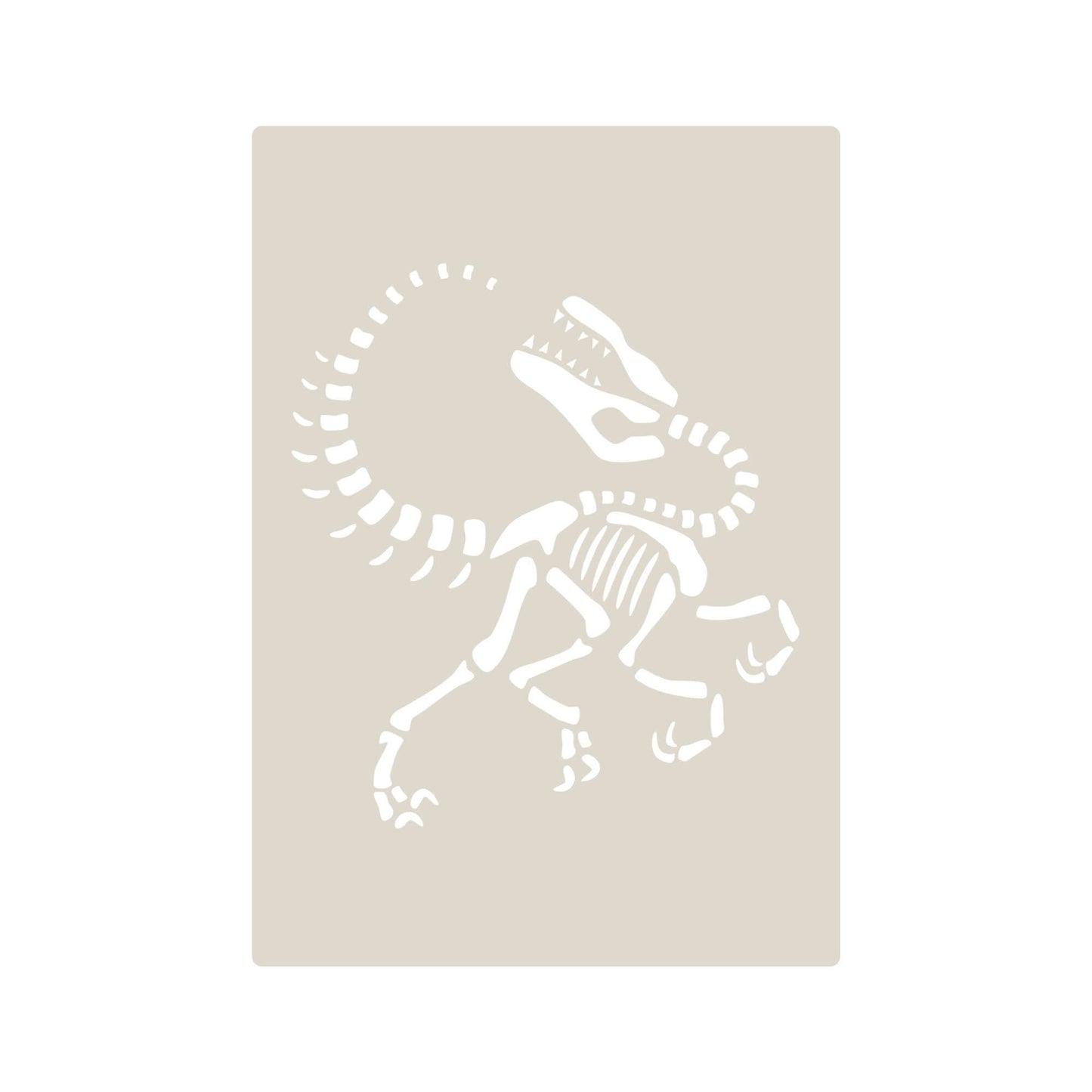 4pc Dinosaur Fossils & Footprints Stencil Set