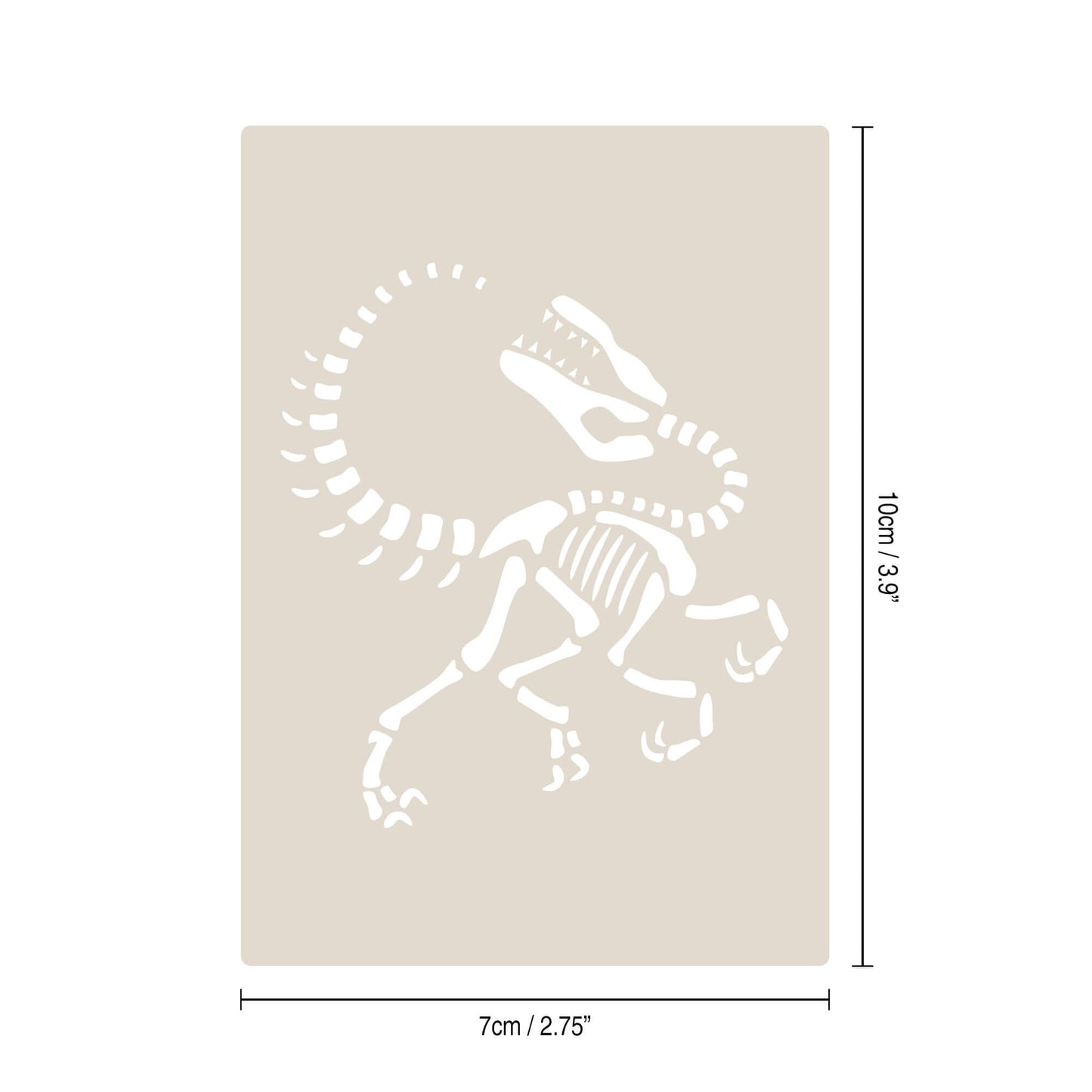 4pc Dinosaur Fossils & Footprints Stencil Set