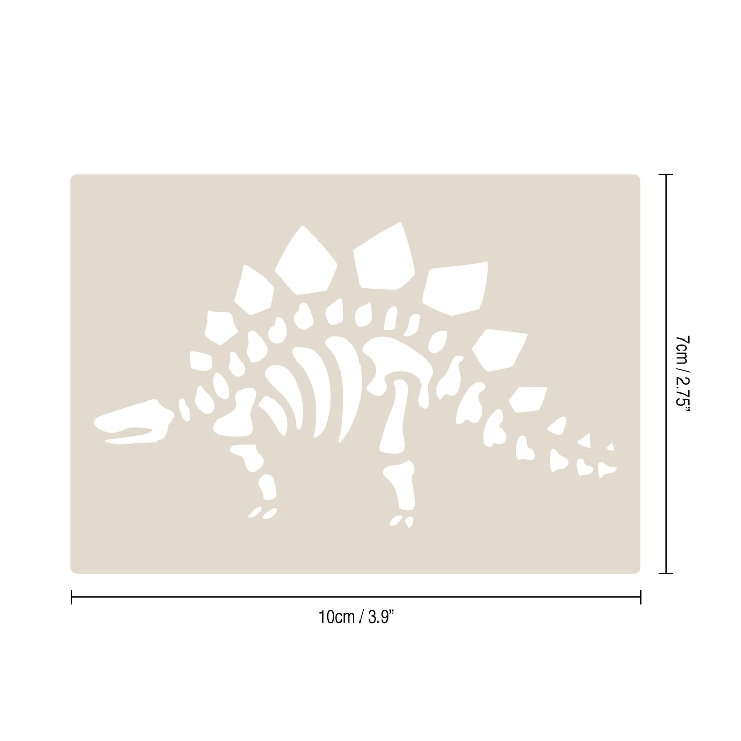 4pc Dinosaur Fossils & Footprints Stencil Set