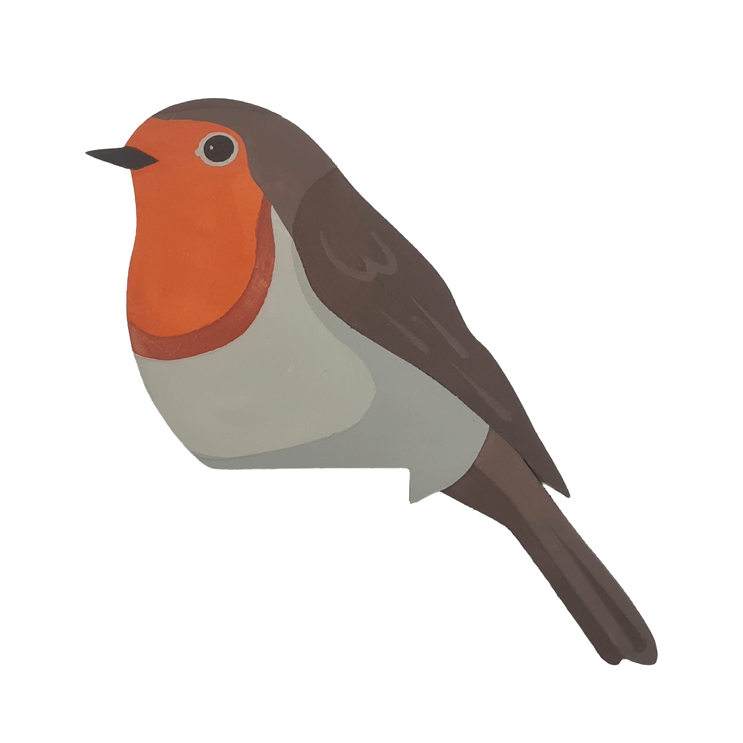 Robin Hand Painted Wooden Bird Corner Decoration - Left or Right Facing - Perfect For Door Frames, Cupboards, Light Switches, Pictures & More