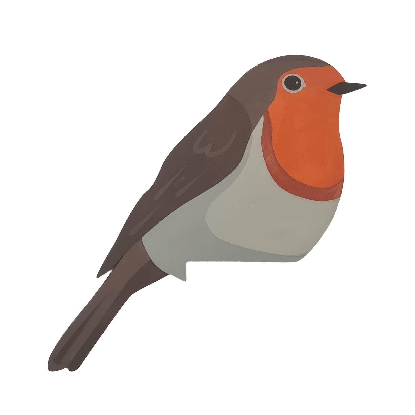 Robin Hand Painted Wooden Bird Corner Decoration - Left or Right Facing - Perfect For Door Frames, Cupboards, Light Switches, Pictures & More