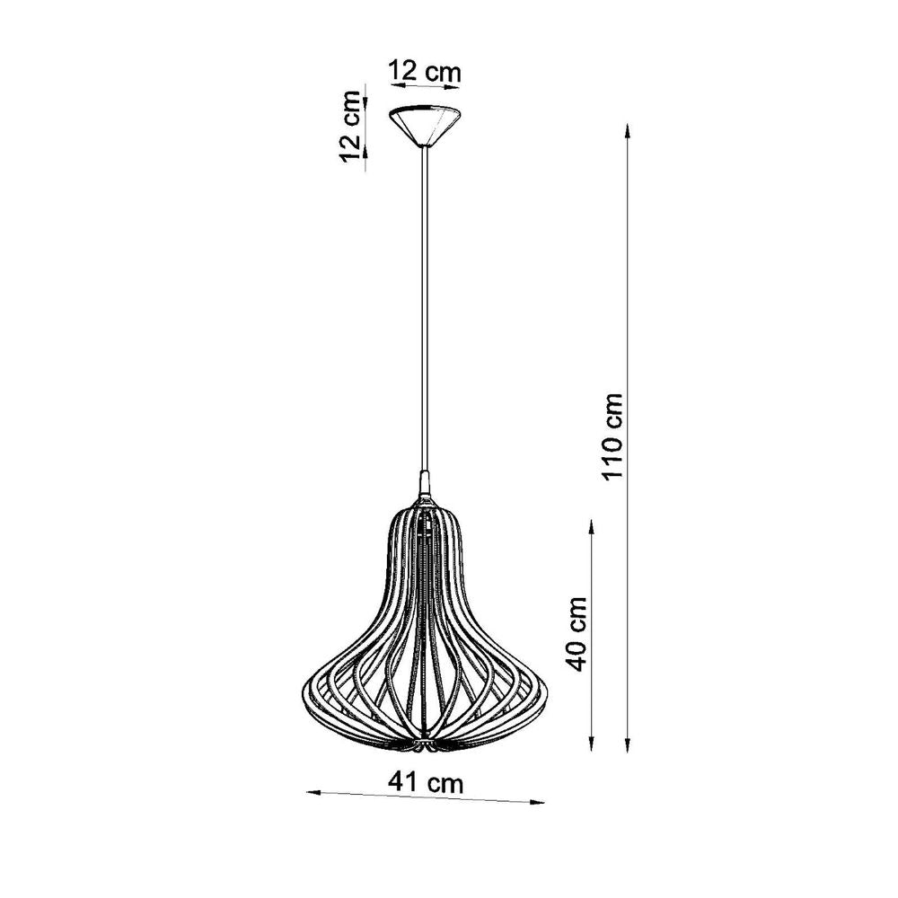 Pendant Elza Scandinavian Design Lamp Wood  E27