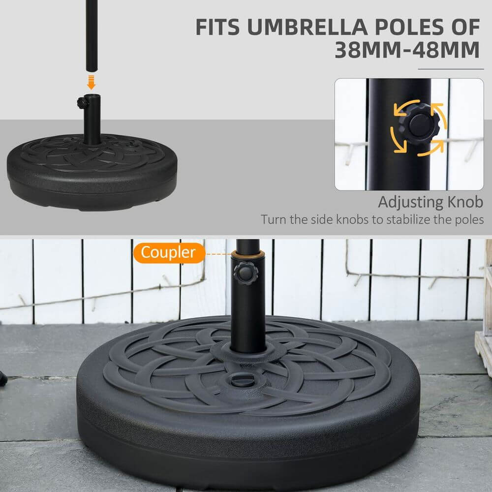 Garden Parasol Base Umbrella Stand 25kg Water or 35kg Sand Filled